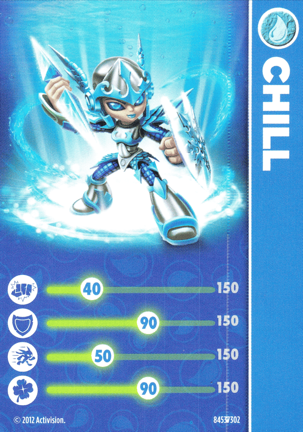 Skylanders Giants Chill Karte