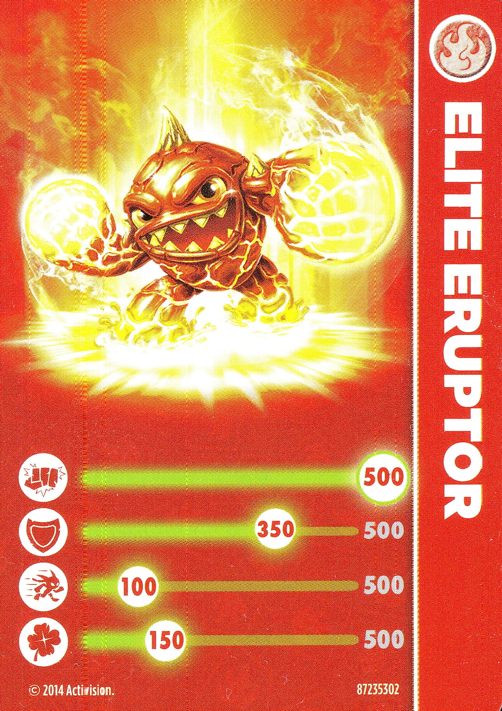 Skylanders Eons Elite Eruptor Karte