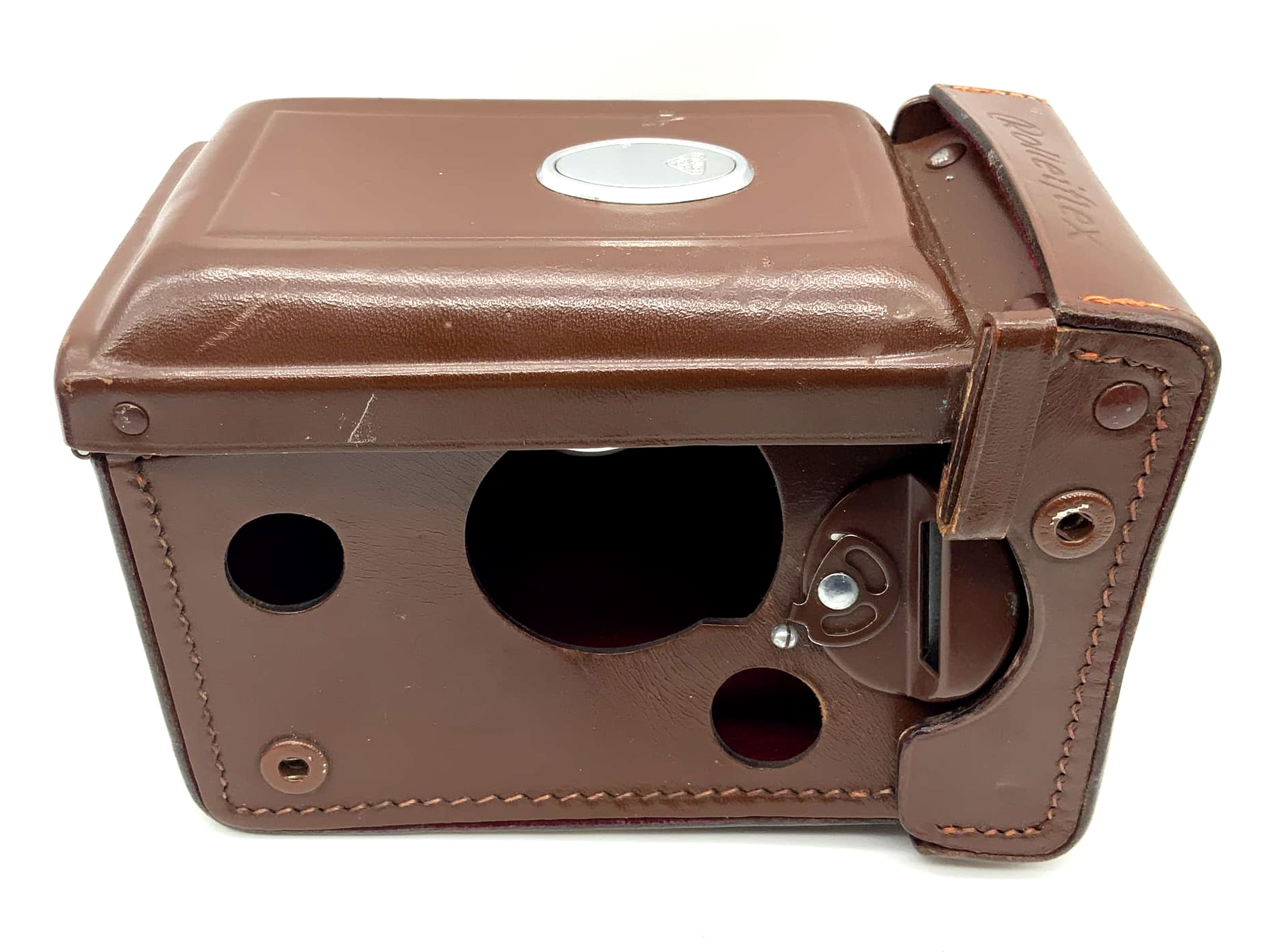 Rollei Kameratasche T Bag braun Ledertasche für TLR Twin Lens Reflex Case