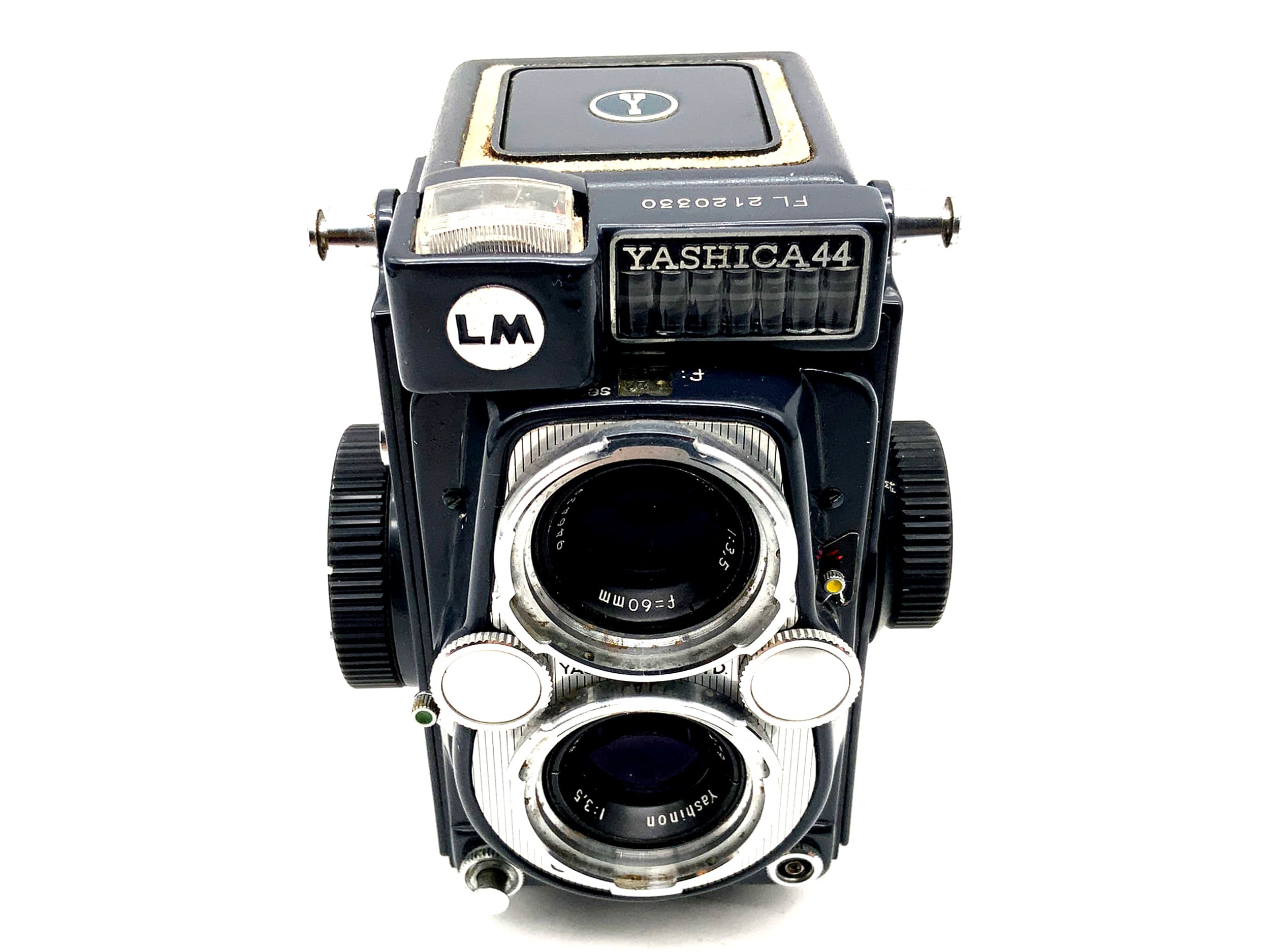 Yashica 44 TLR mit Yashinon 1:3.5/60mm Copal-SV zweiäugige Kamera !Beli defekt!