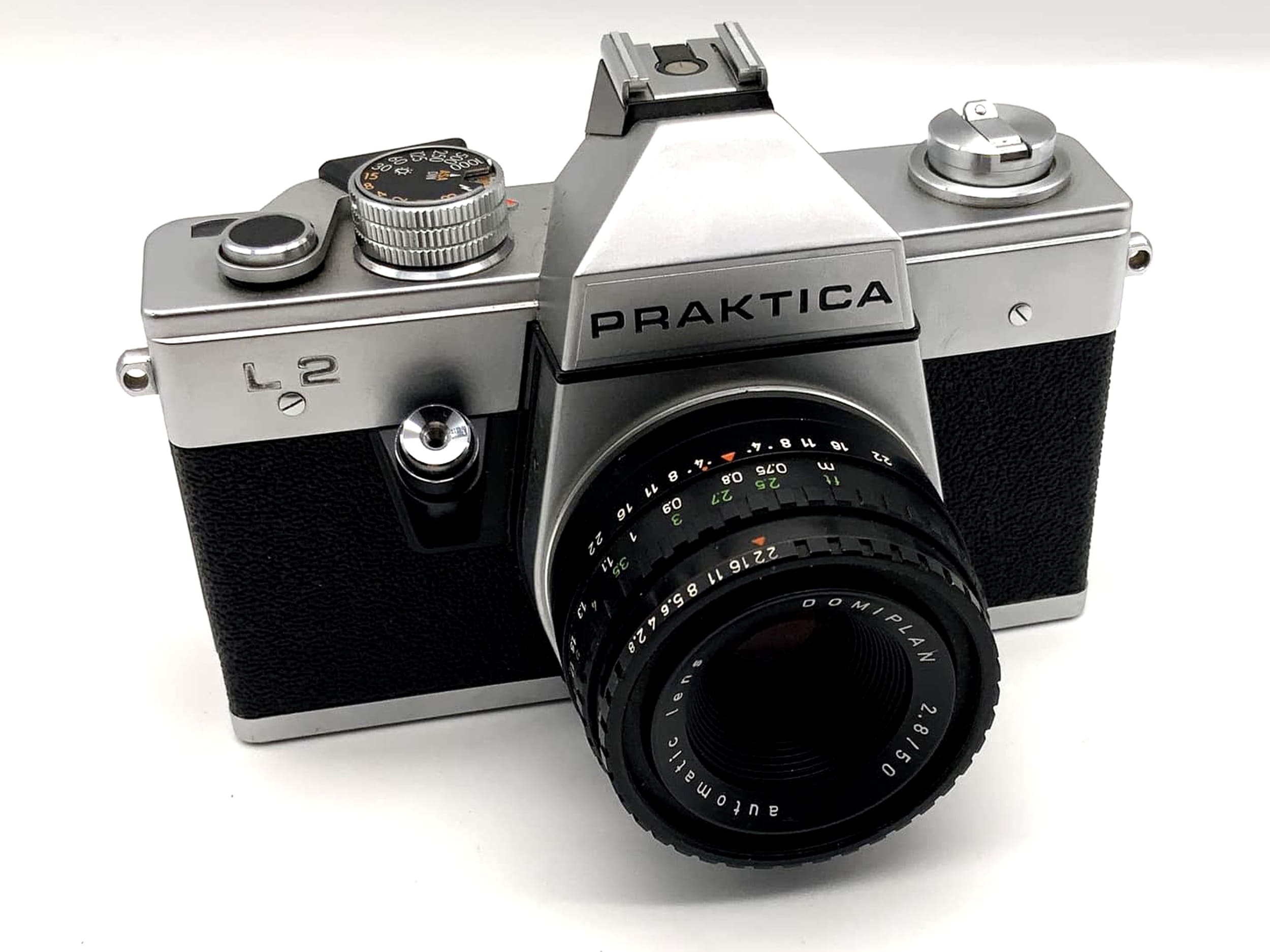 Pentacon Praktica L2 mit Domiplan 2.8 50mm Spiegelreflexkamera 35mm analog