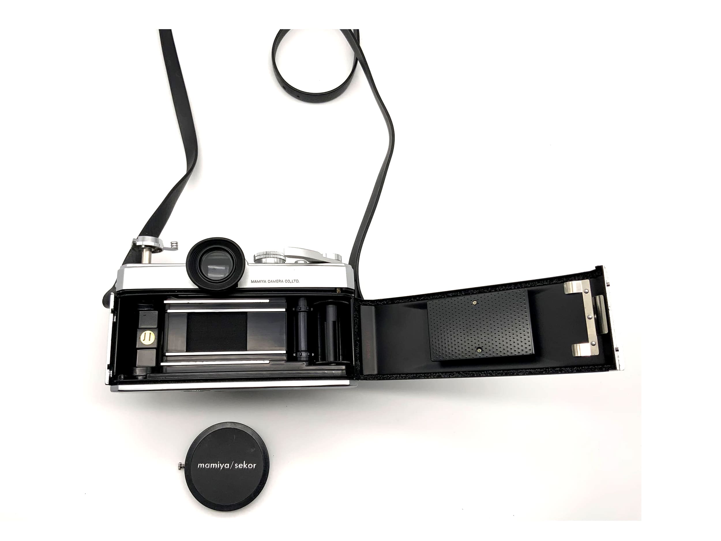 Mamiya Sekor analoge Spiegelreflexkamera mit Mamiya Sekor 1:2.8 50mm Objektiv