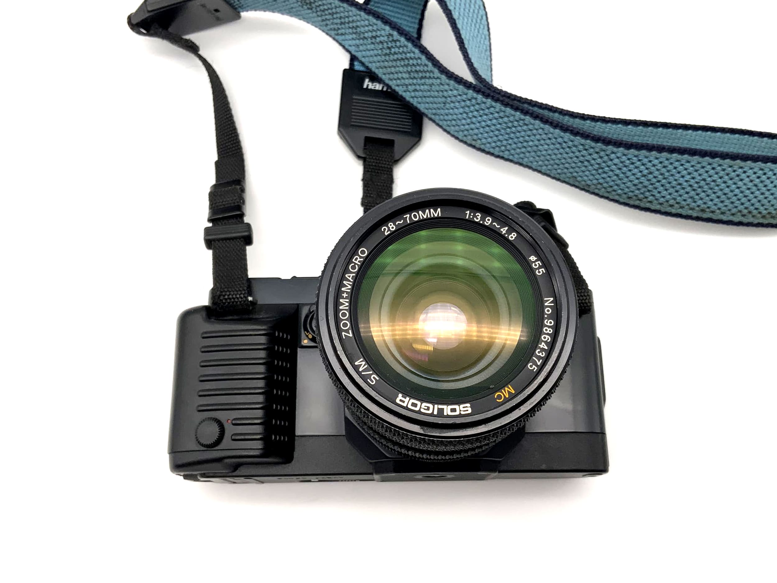 Canon T70 analoge Spiegelreflexkamera mit Soligor S/M 28-70mm 1:3.9-4.8 Objektiv