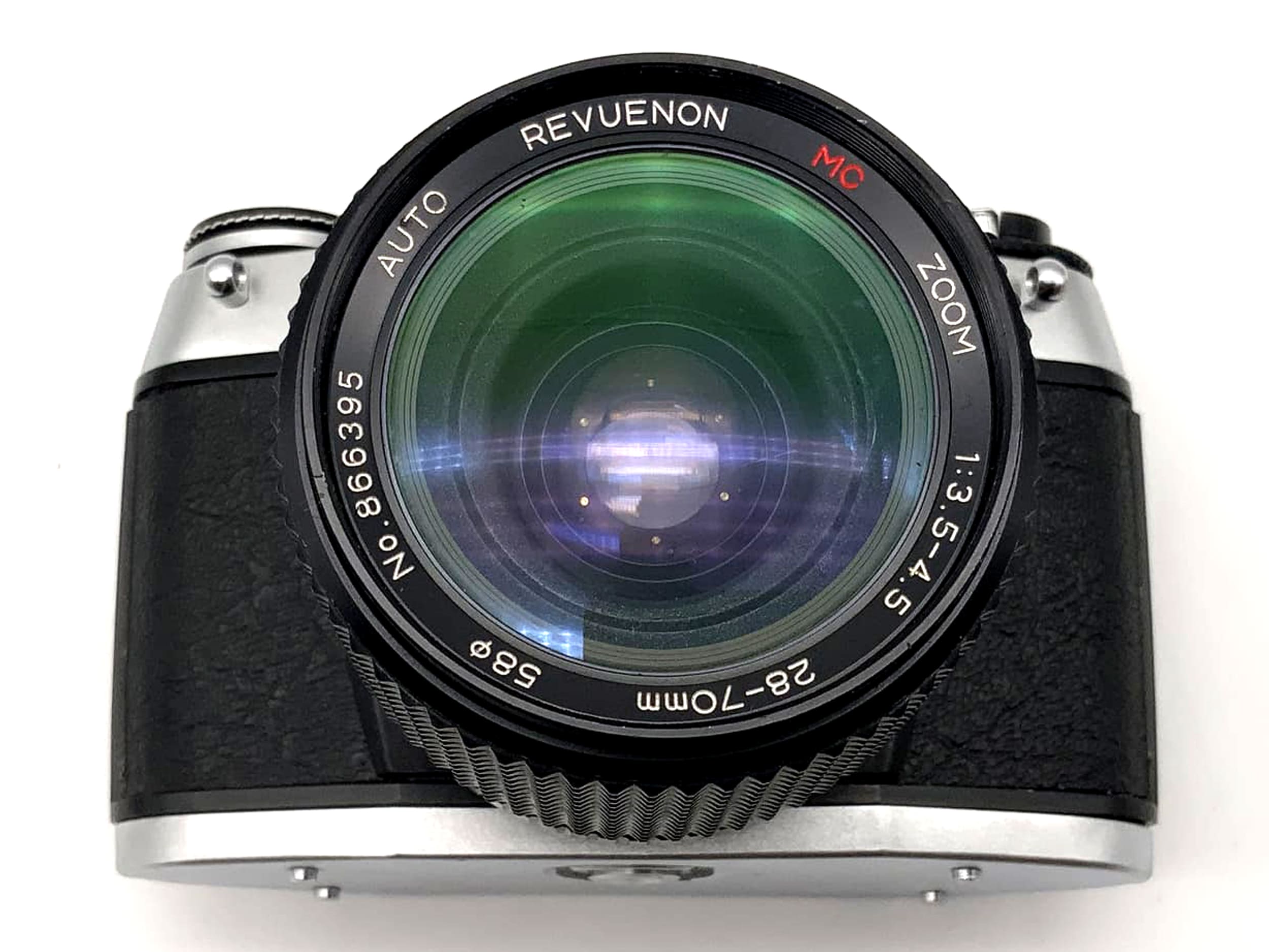 Exakta EXA 1b mit Revuenon MC Zoom 3.5-4.5 28-70 Spiegelreflexkamera 35mm analog