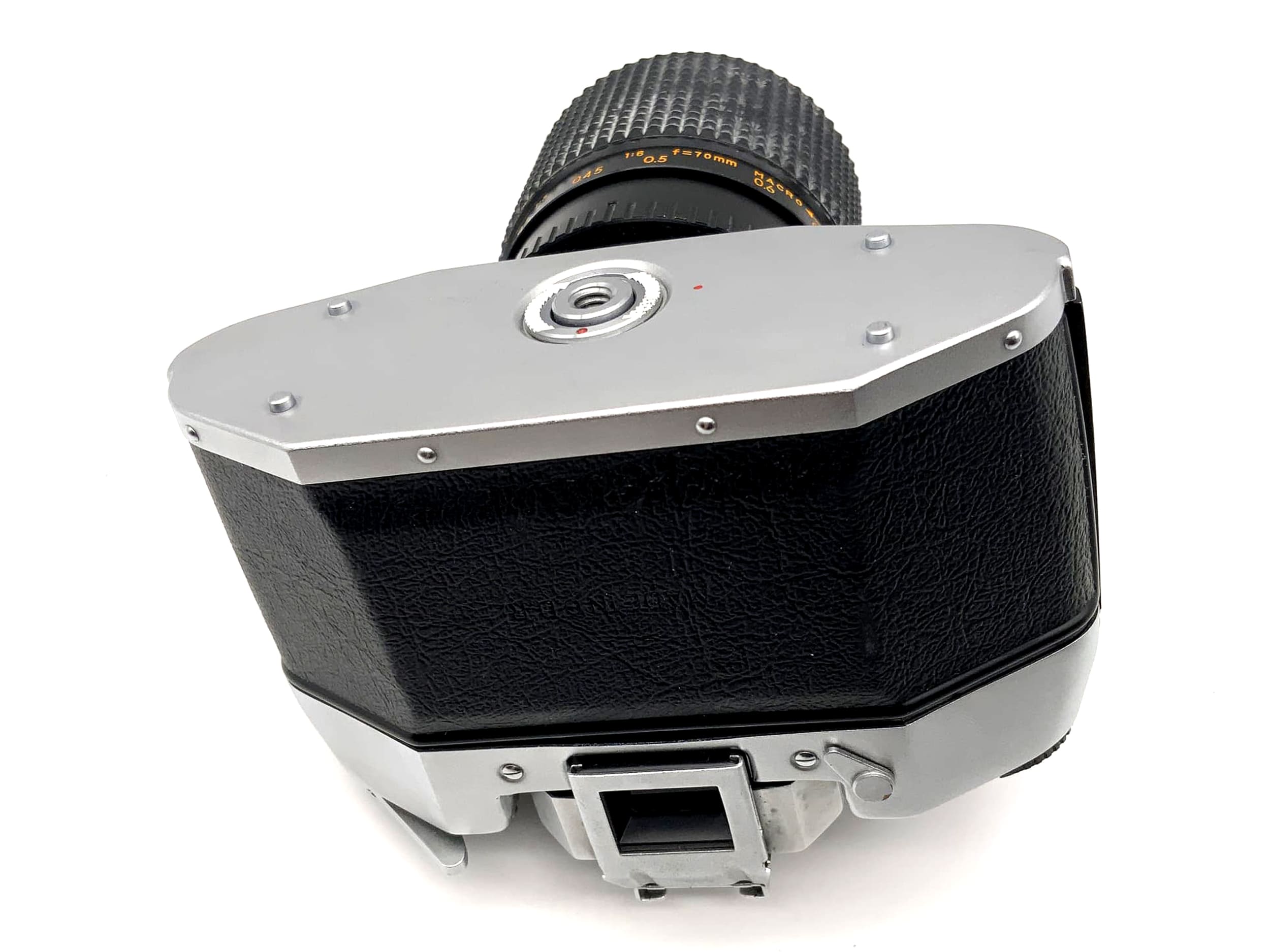 Exakta EXA 1b mit Revuenon MC Zoom 3.5-4.5 28-70 Spiegelreflexkamera 35mm analog