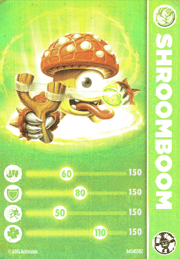 Skylanders Giants Shroomboom Light Core Karte