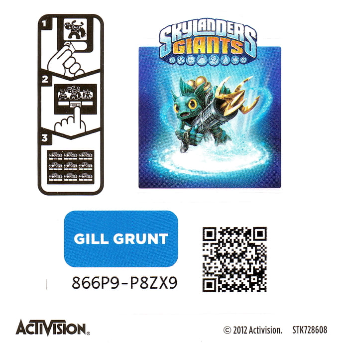 Skylanders Giants Gill Grunt Aufkleber