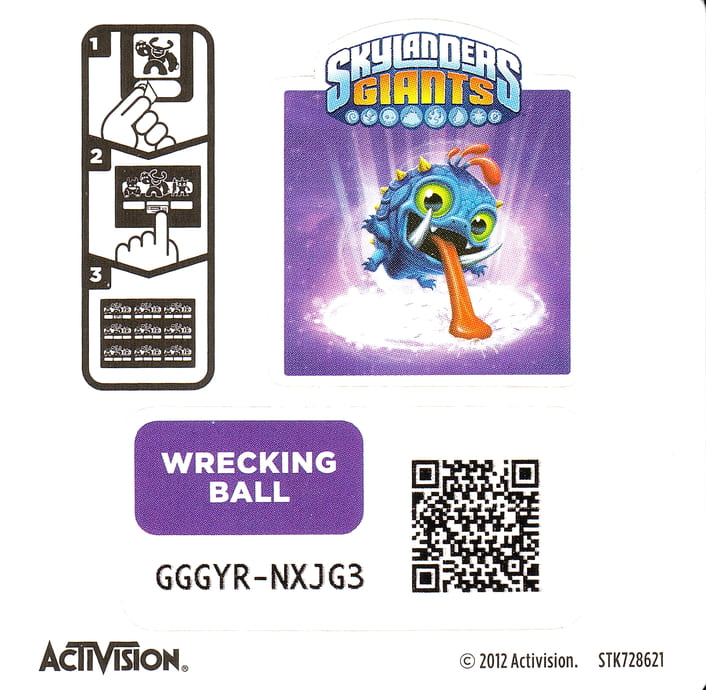 Skylanders Giants Wrecking Ball Aufkleber