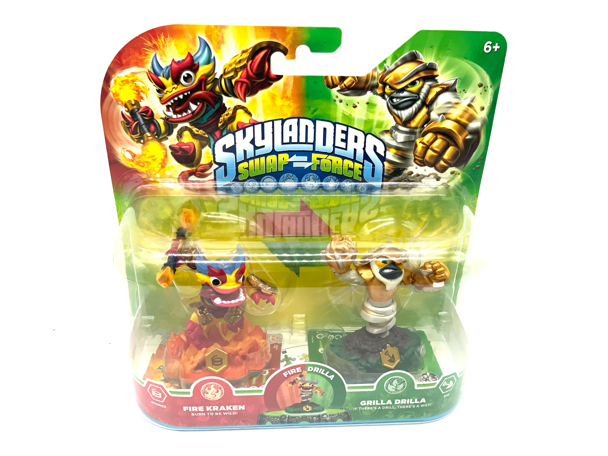 Skylanders Swap Force Double Pack Fire Kraken & Grilla Drilla in OVP