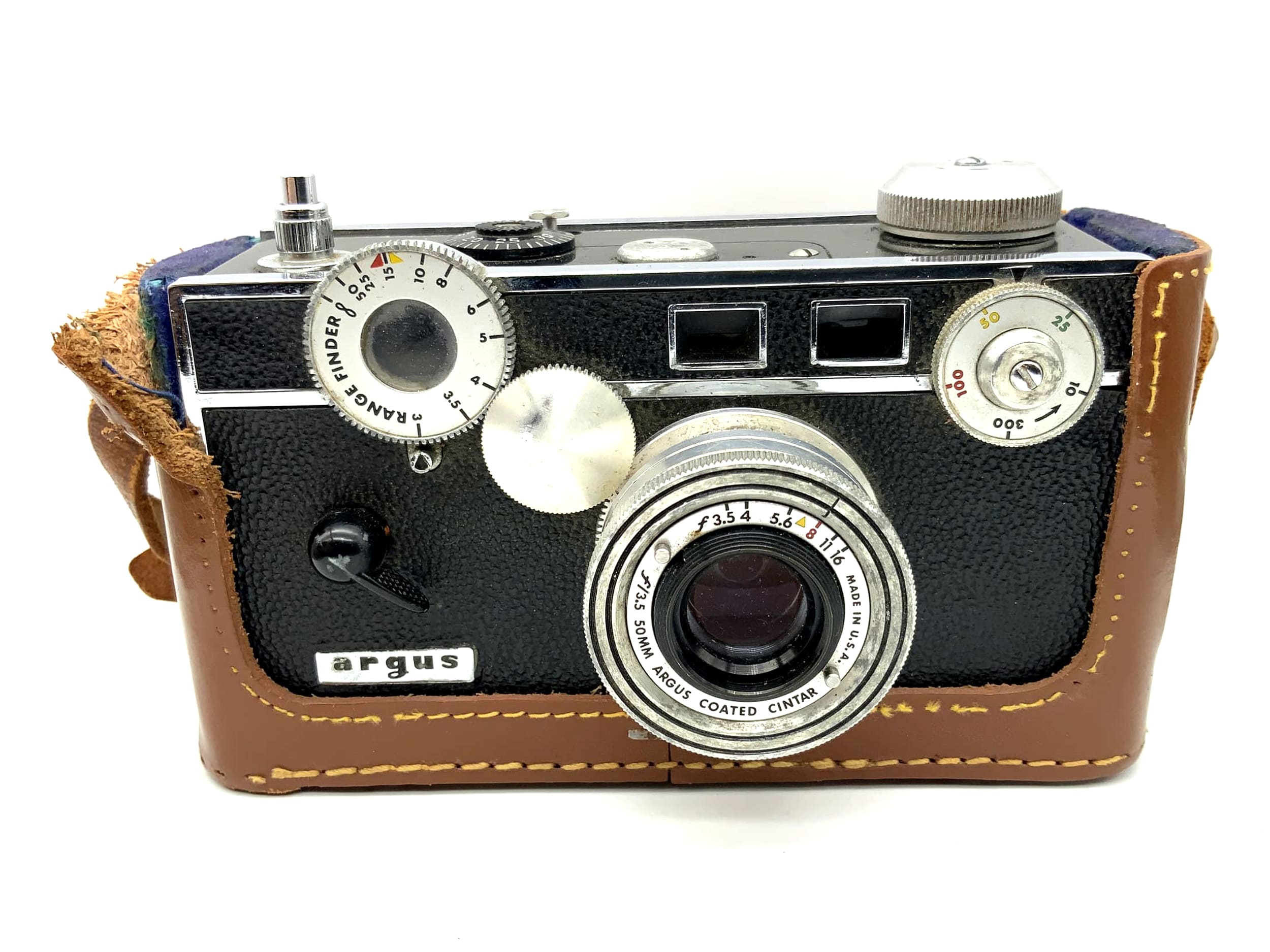 Argus C-3 Sucherkamera Cintar f/3.5 50mm mit Tasche Kompaktkamera Analogkamera