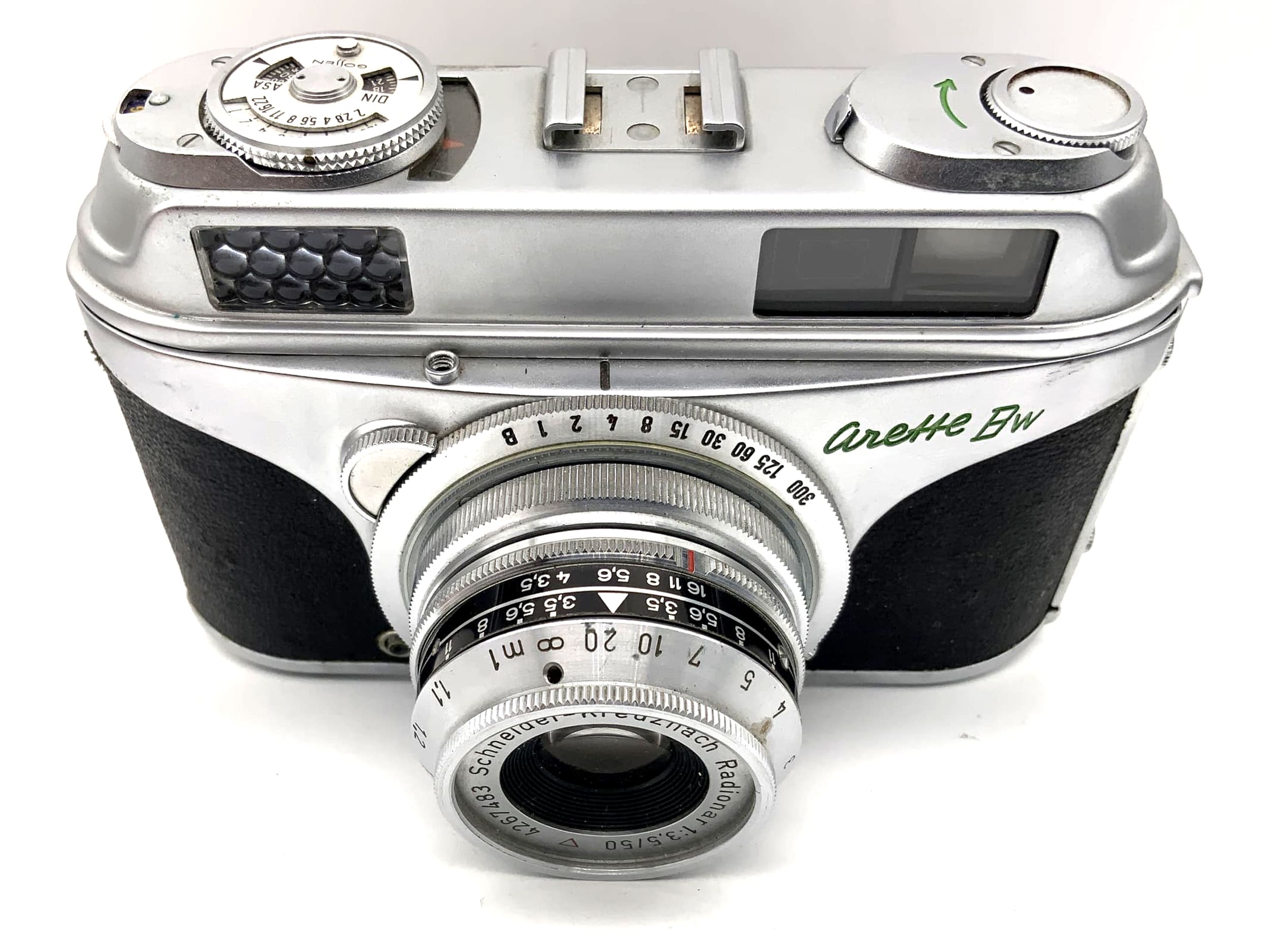 Aka Arette BW Sucherkamera Schneider Kreuznach Radionar 1:3.5/50 Analogkamera