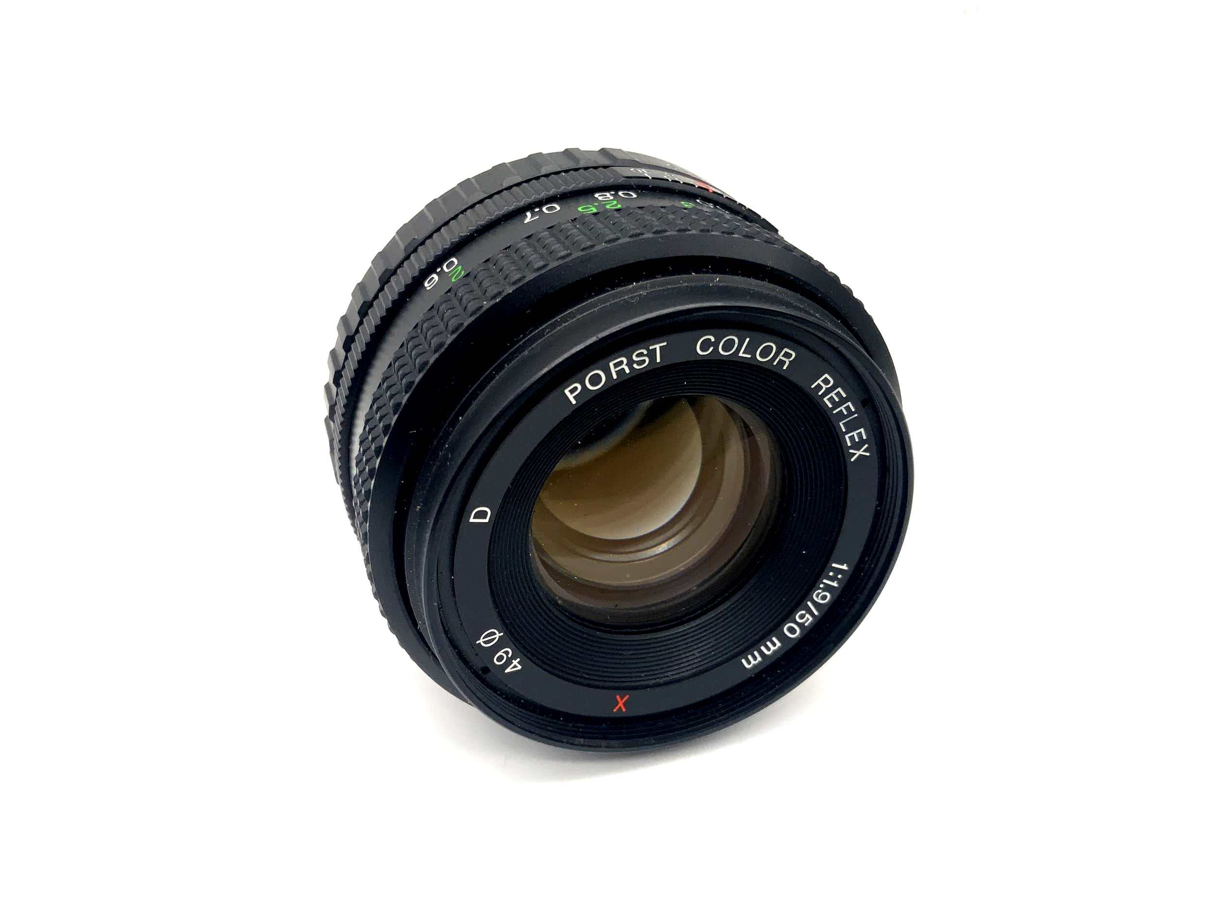Porst 50mm 1:1.9 Objektiv Color Reflex D red X rot X Lens (Fujica X)