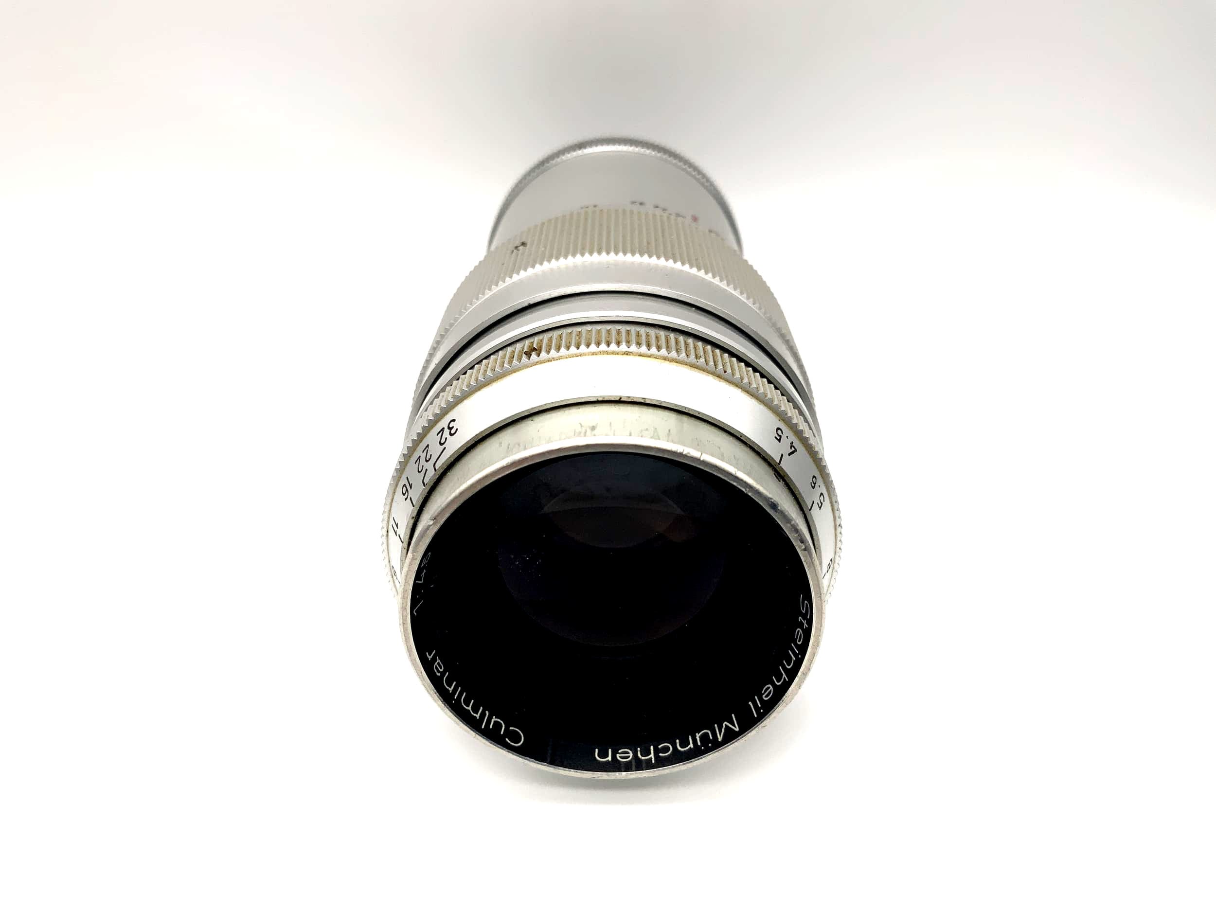 Steinheil München 135mm 1:4.5 Objektiv Culminar passend für Leica !Pilz! (M39)
