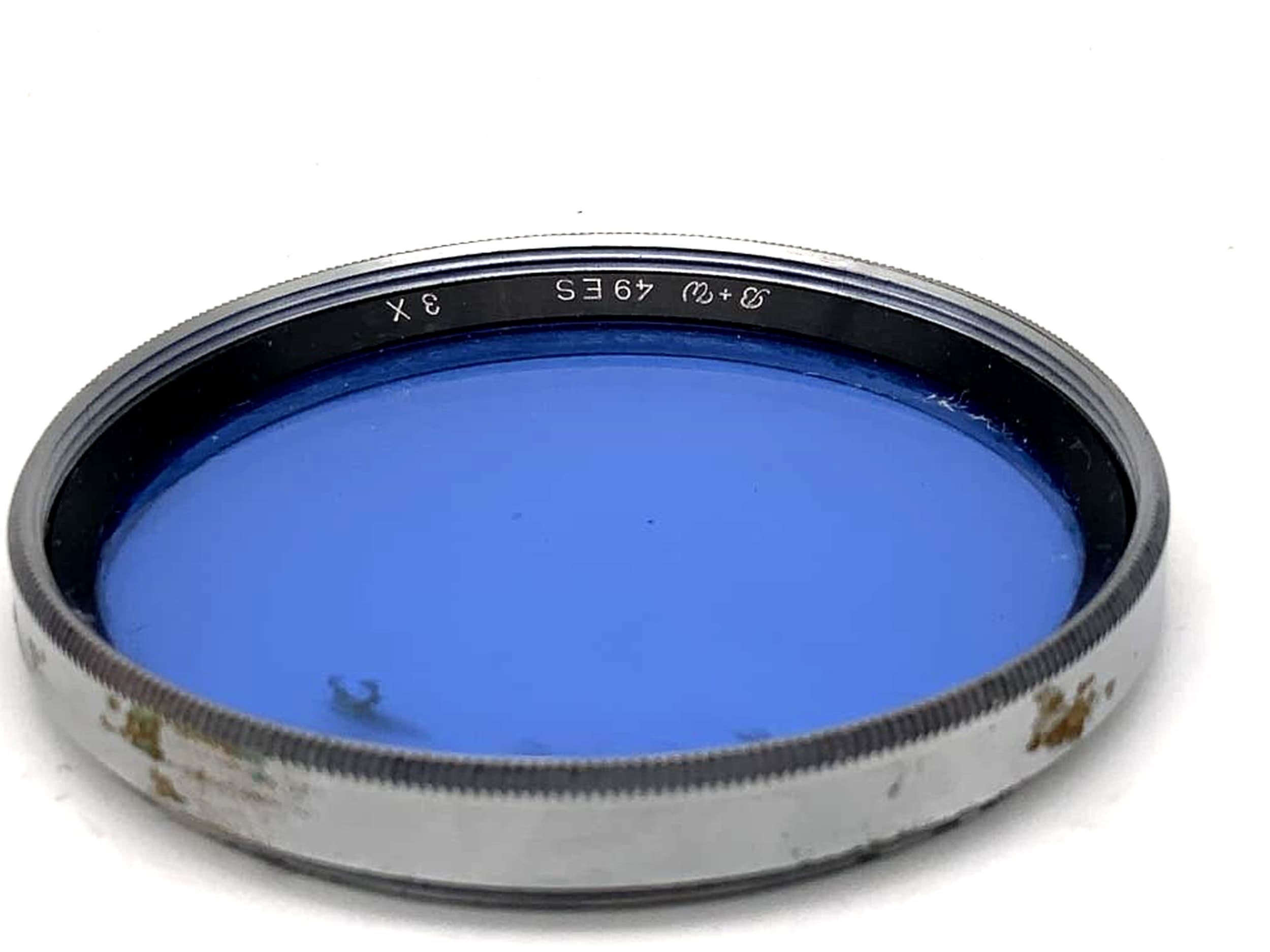 B+W Farbfilter 3x blau blue Filter 49mm Kreisförmig Filtergewinde M49