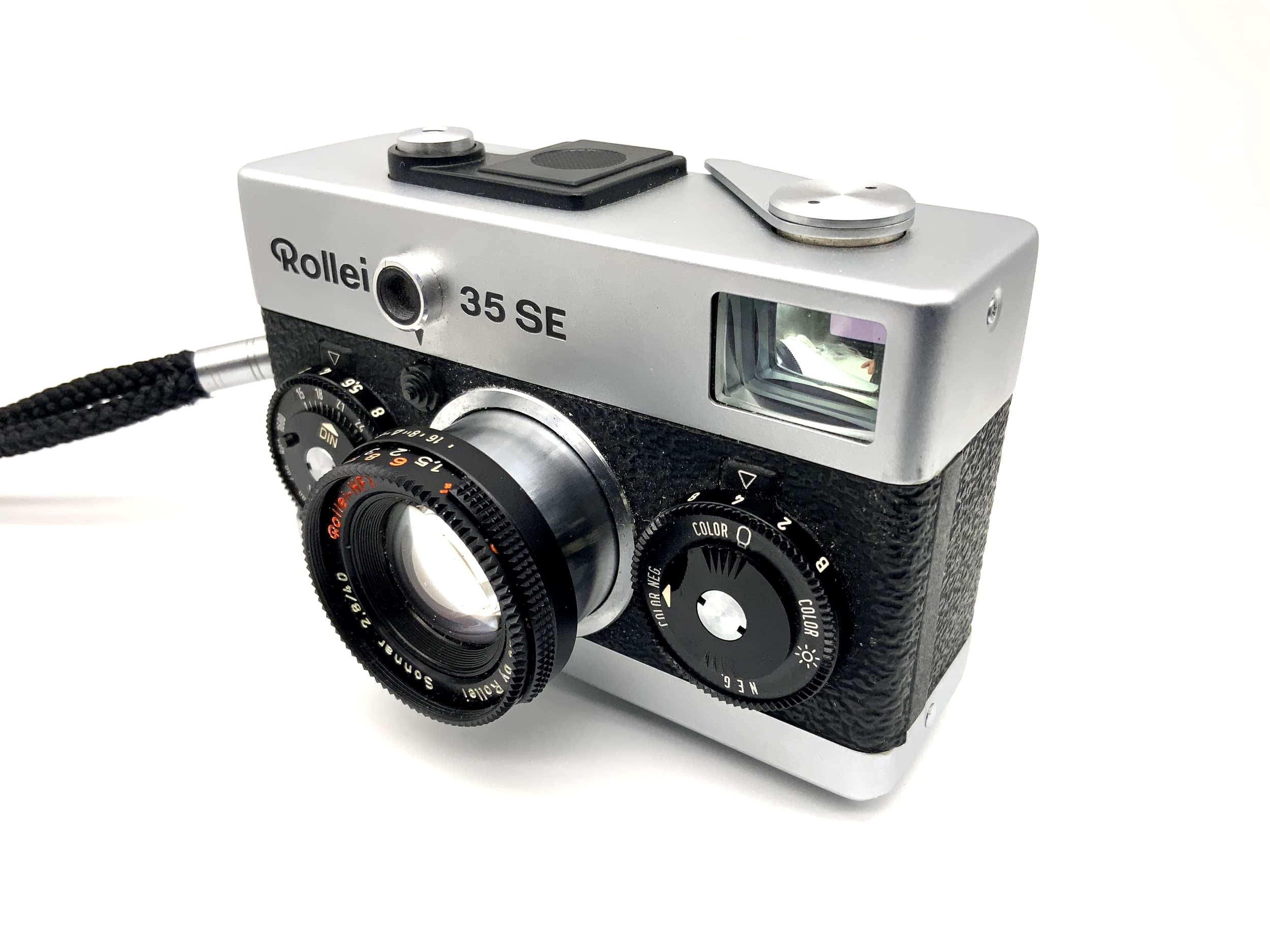 Rollei 35 SE Sucherkamera mit Rollei-HFT Sonnar 2,8/40 silber