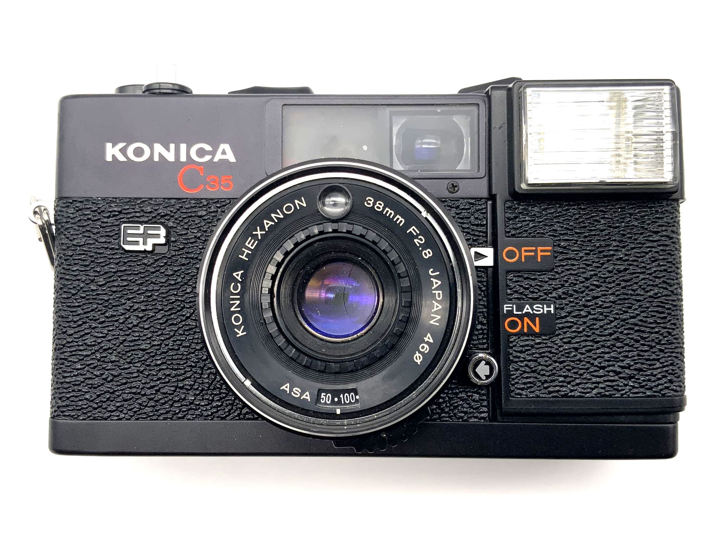 Konica C35 EF Sucherkamera mit Hexanon 38mm 1:2.8 35mm Kompaktkamera