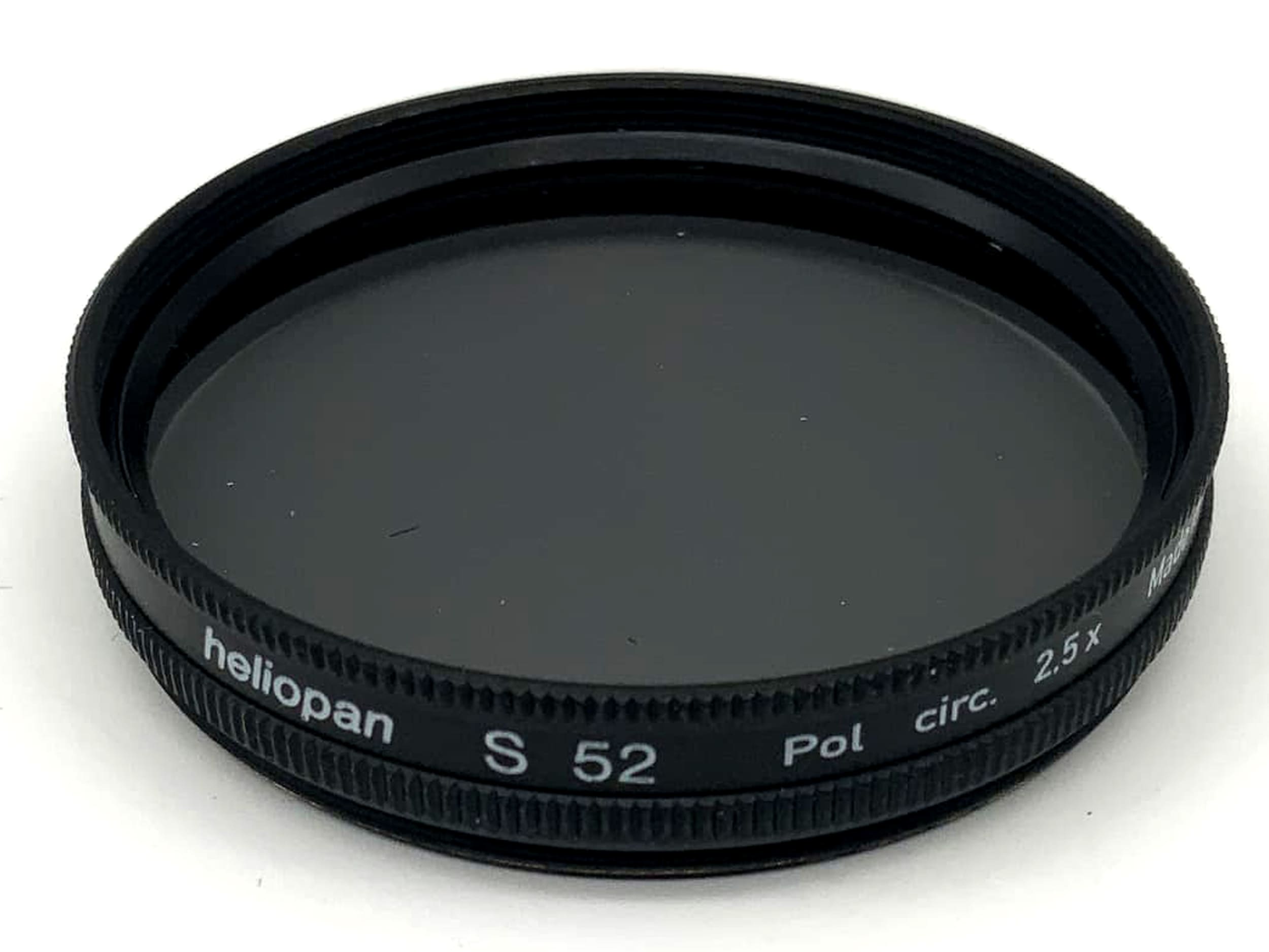 Heliopan Polfilter S 52 Pol. Circ. 2,5x Filter 52mm Kreisförmig M52