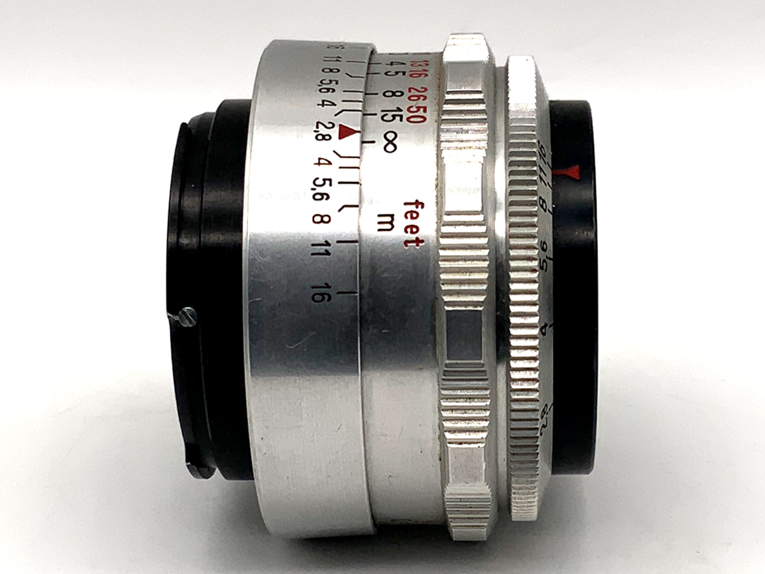 Carl Zeiss Jena 50mm 1:2.8 Objektiv Q1 Tessar red T 12 Blades (Exa)