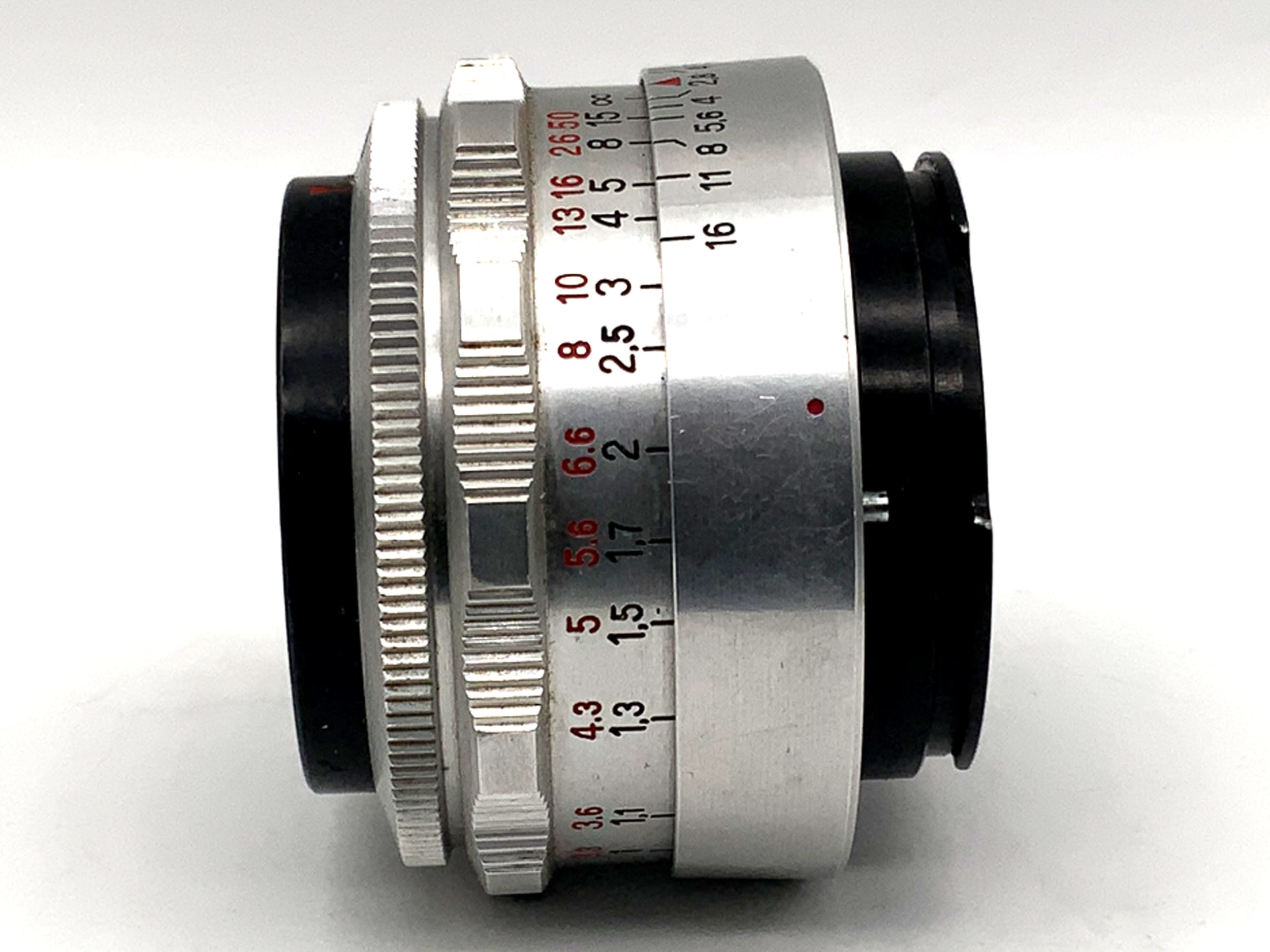 Carl Zeiss Jena 50mm 1:2.8 Objektiv Q1 Tessar red T 12 Blades (Exa)