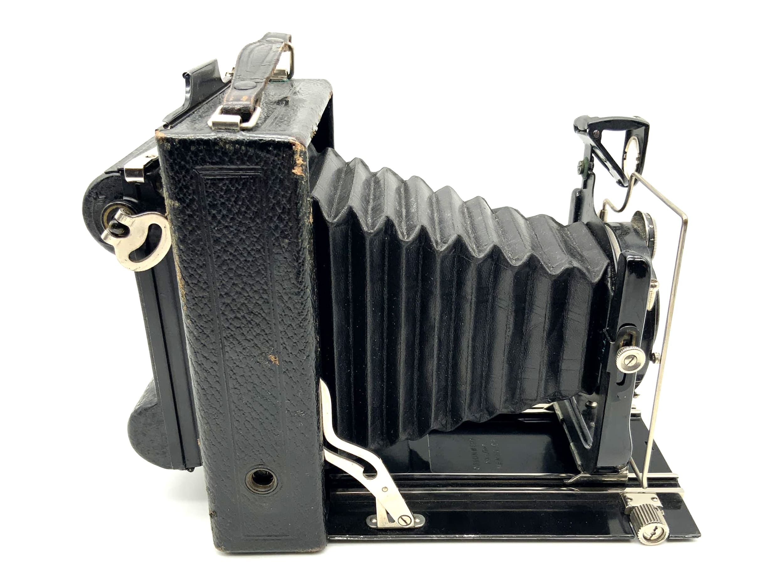 Orion Plattenkamera Meyer Görlitz Helioplan 1:4.5 F=13,5cm 6x12 Rollex Patent