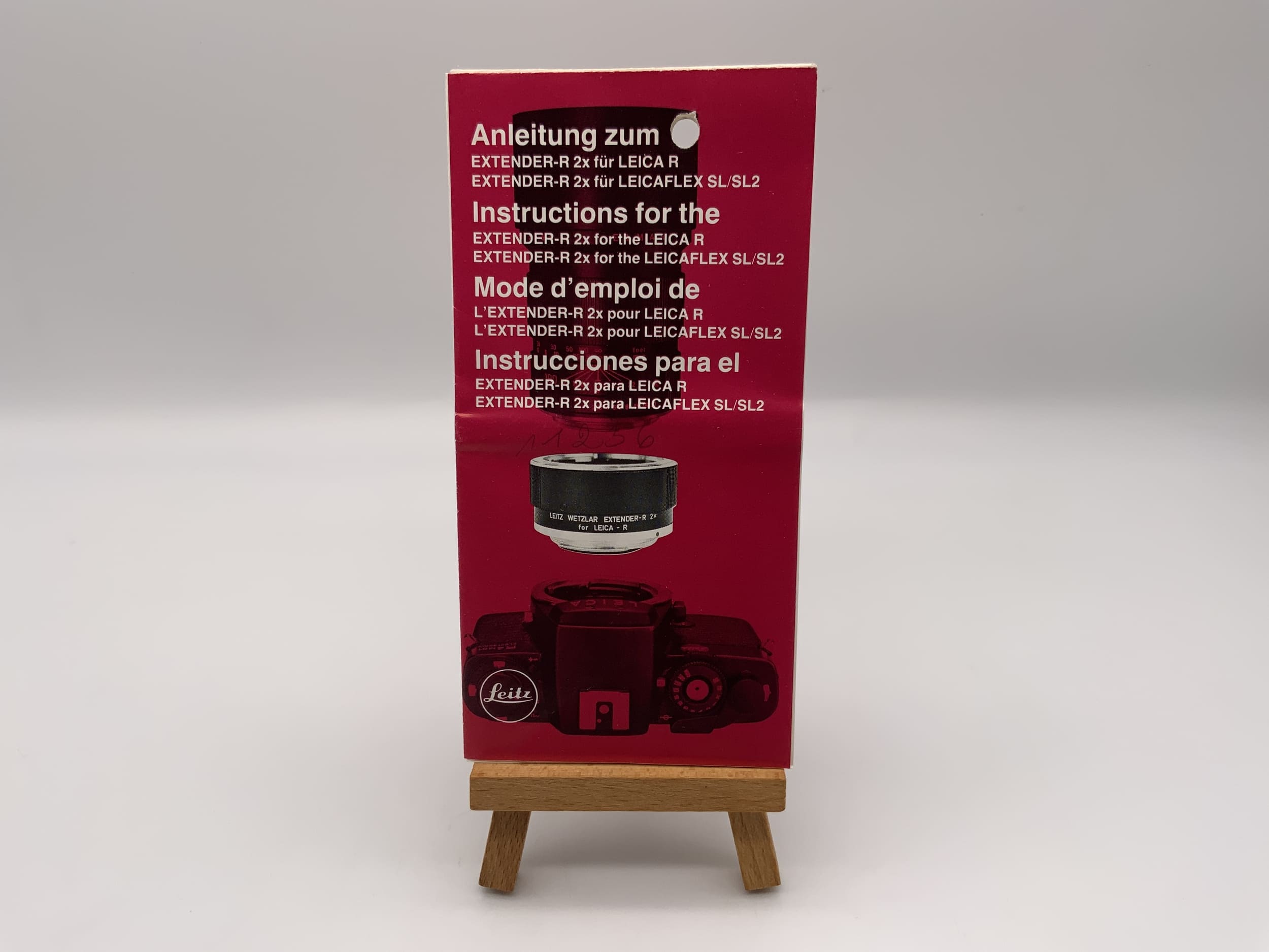 Leitz Extender-R 2x für LeicaR und Leicaflex SL SL2 Bedienungsanleitung Deutsch