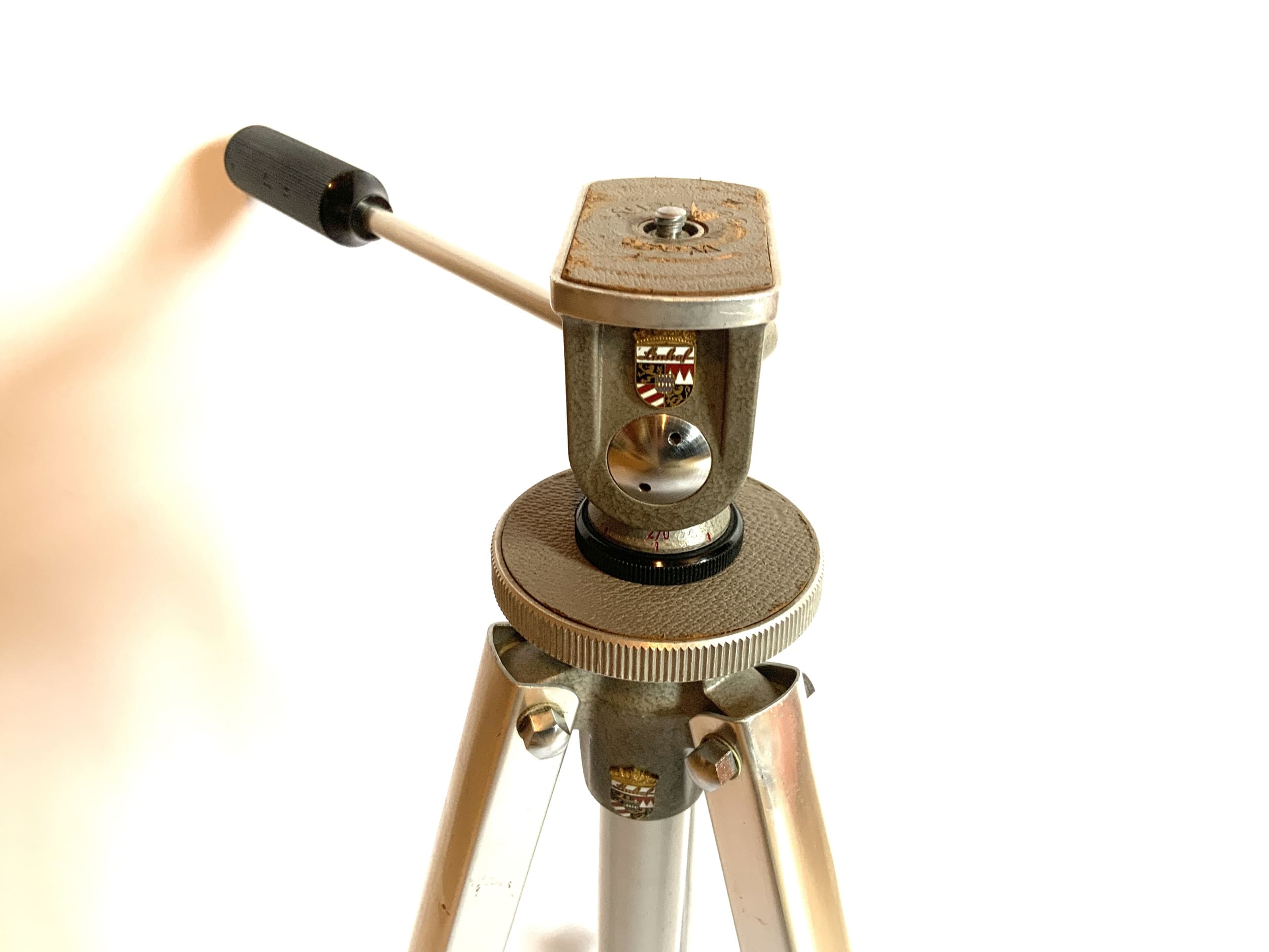 Linhof Stativ silber Tripod Dreibein Fotostativ Kamerastativ