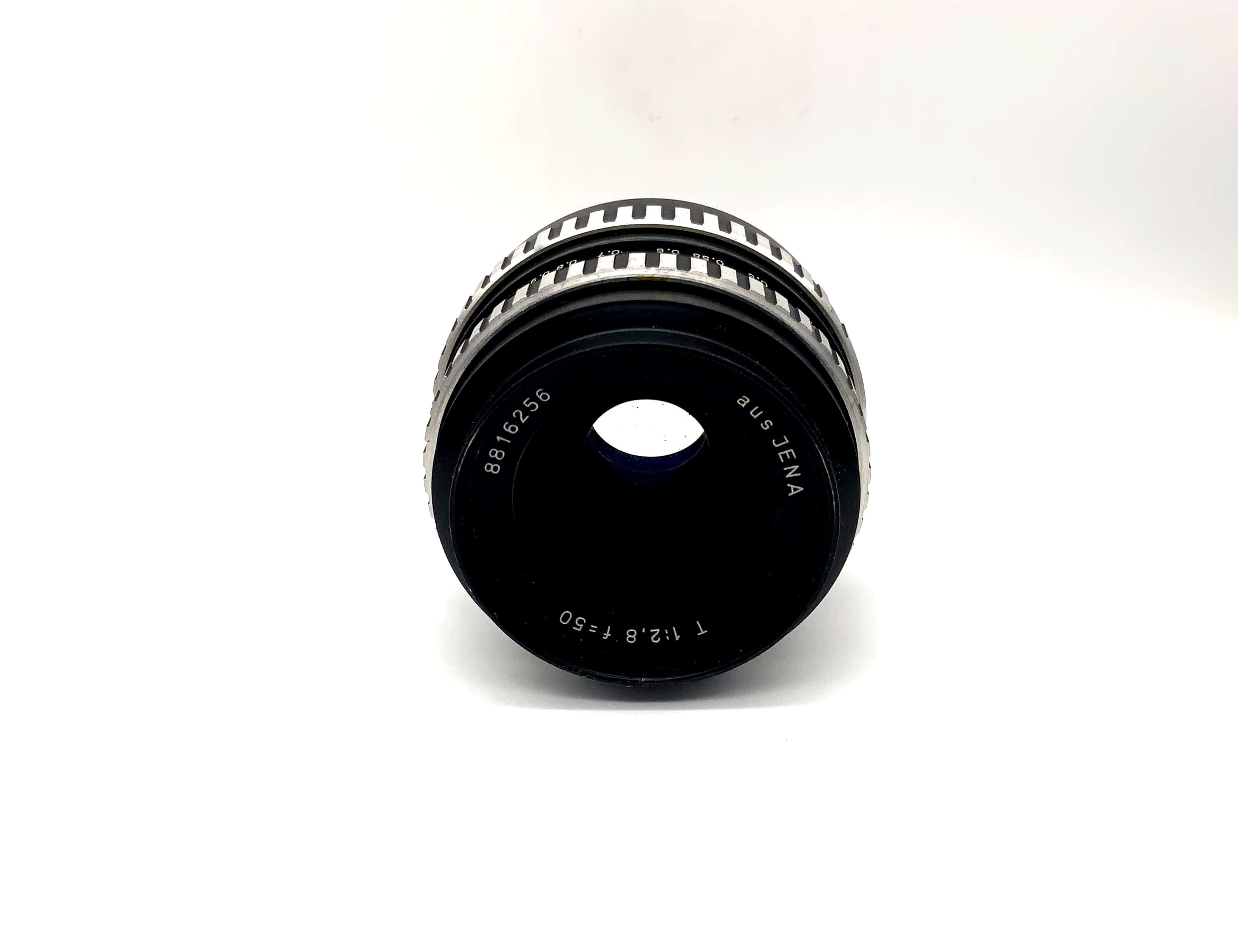 Carl Zeiss 50mm 1:2.8 Objektiv Tessar aus Jena Zebra Kamera Camera Lens (M42)