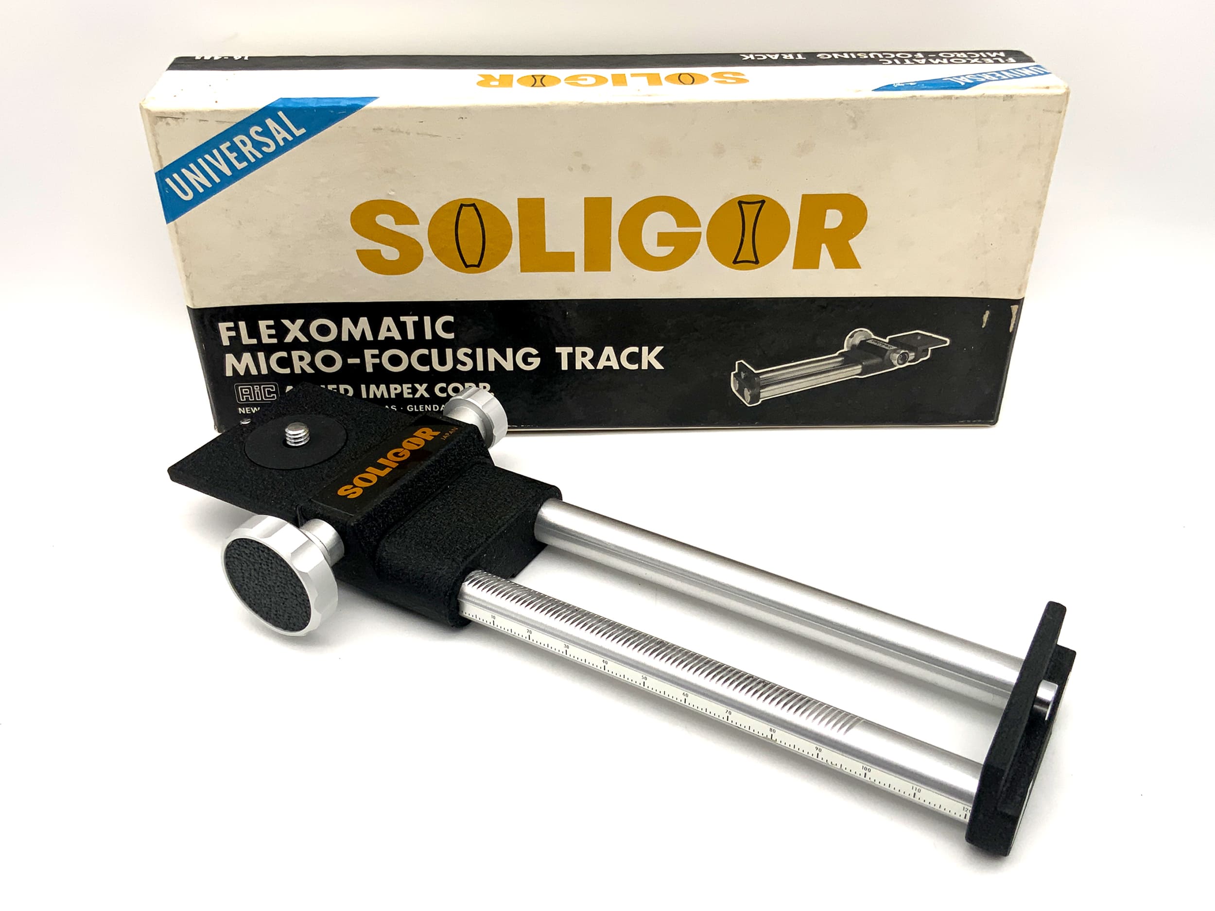 Soligor Flexomatic Einstellschlitten Micro-Focusing Track in OVP
