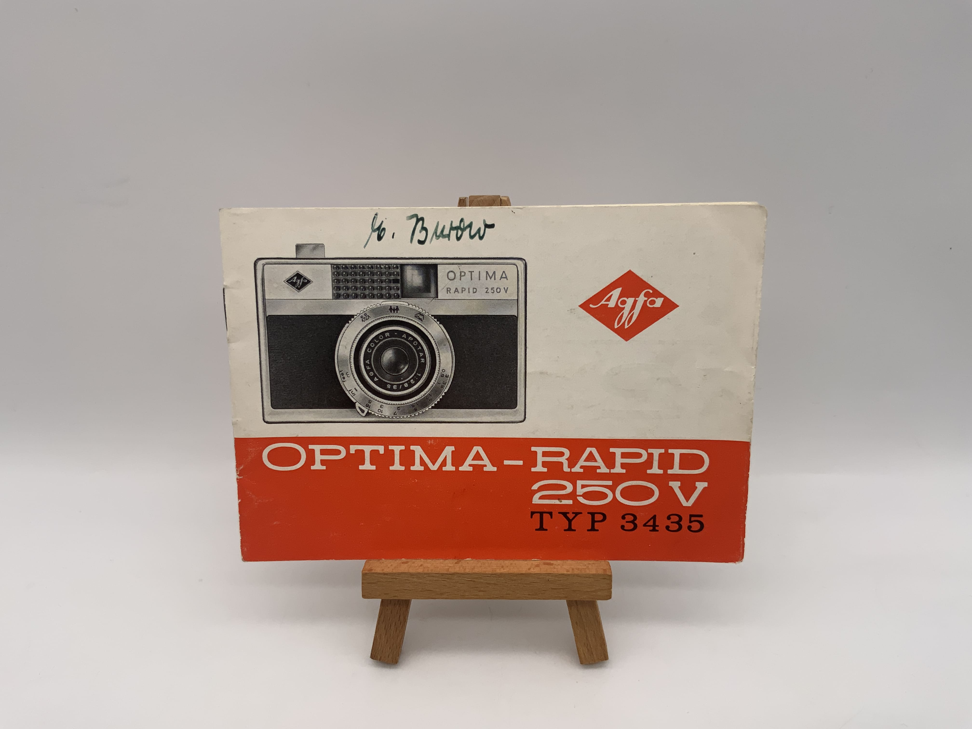Agfa Optima Rapid 250V Typ 3435 Bedienungsanleitung Deutsch