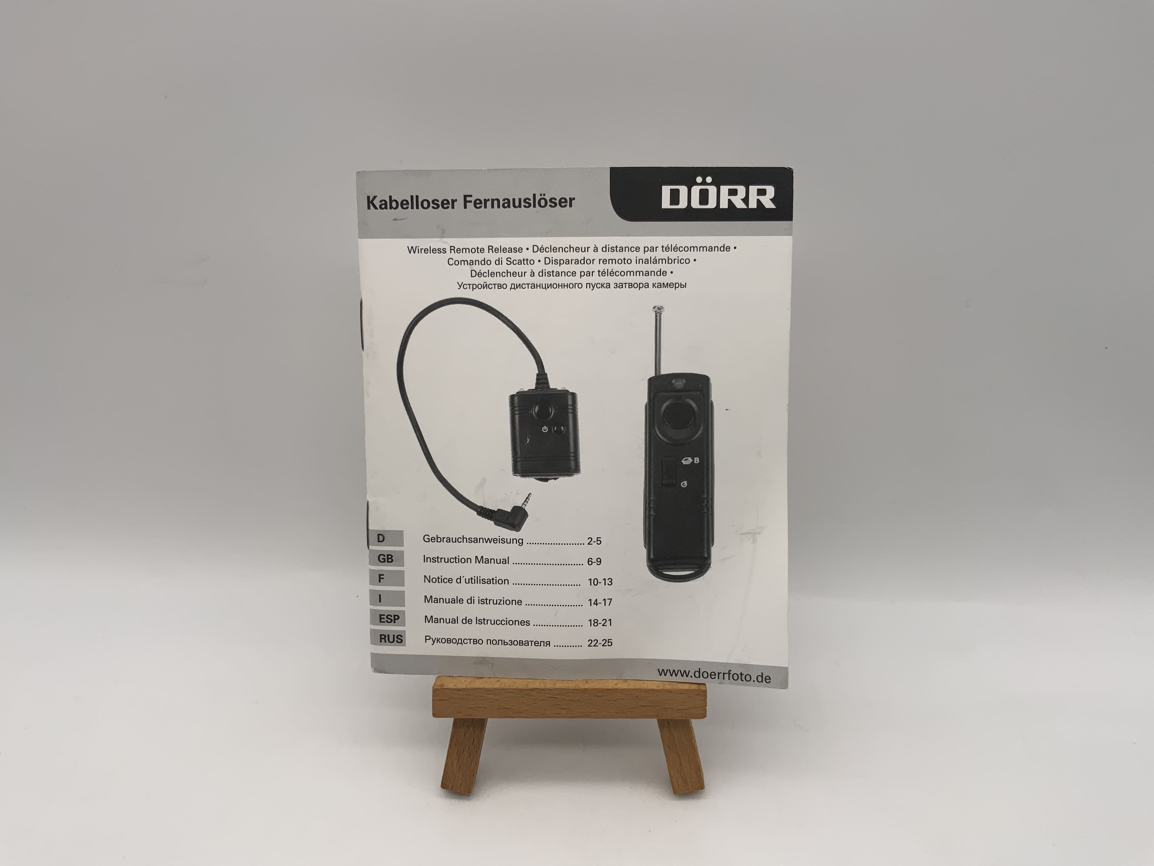 Dörr Kabelloser Fernauslöser Gebrauchsanweisung Bedienungsanleitung Deutsch