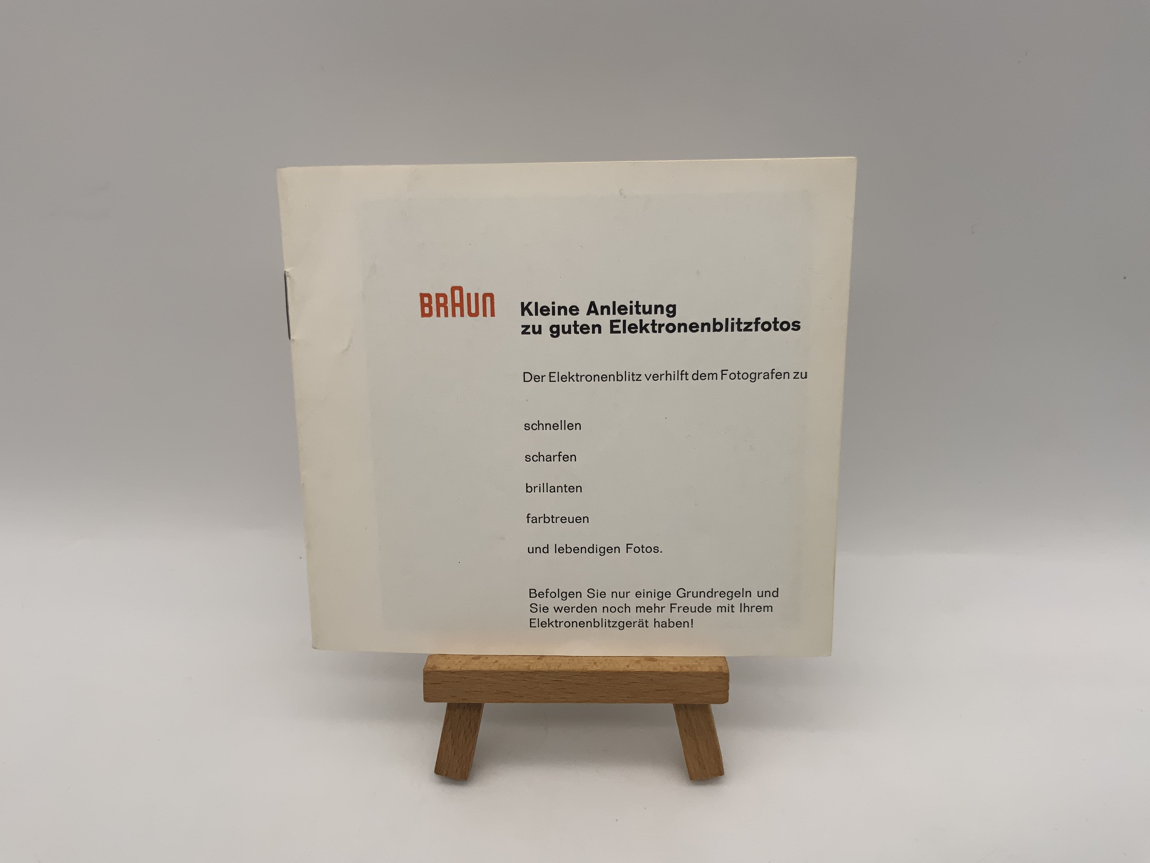Braun Kleine Anleitung zu guten Elektronenblitzfotos Bedienungsanleitung Deutsch