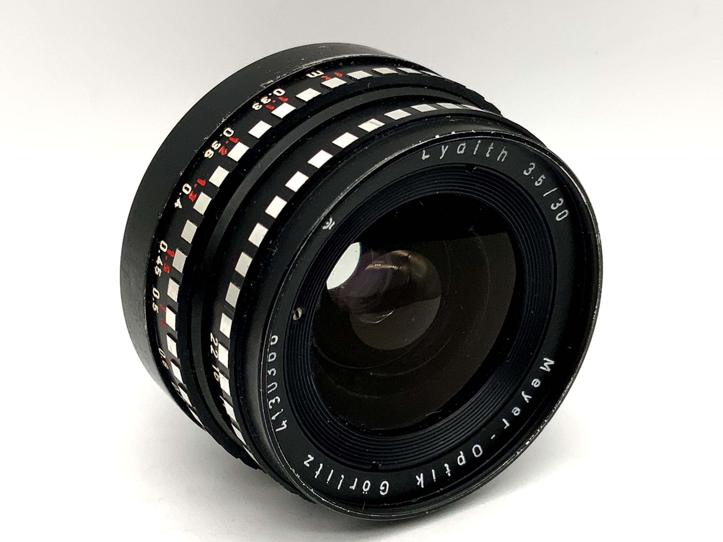 Meyer-Optik Görlitz 30mm 1:3.5 Objektiv Lydith Zebra Festbrennweite (Exa)