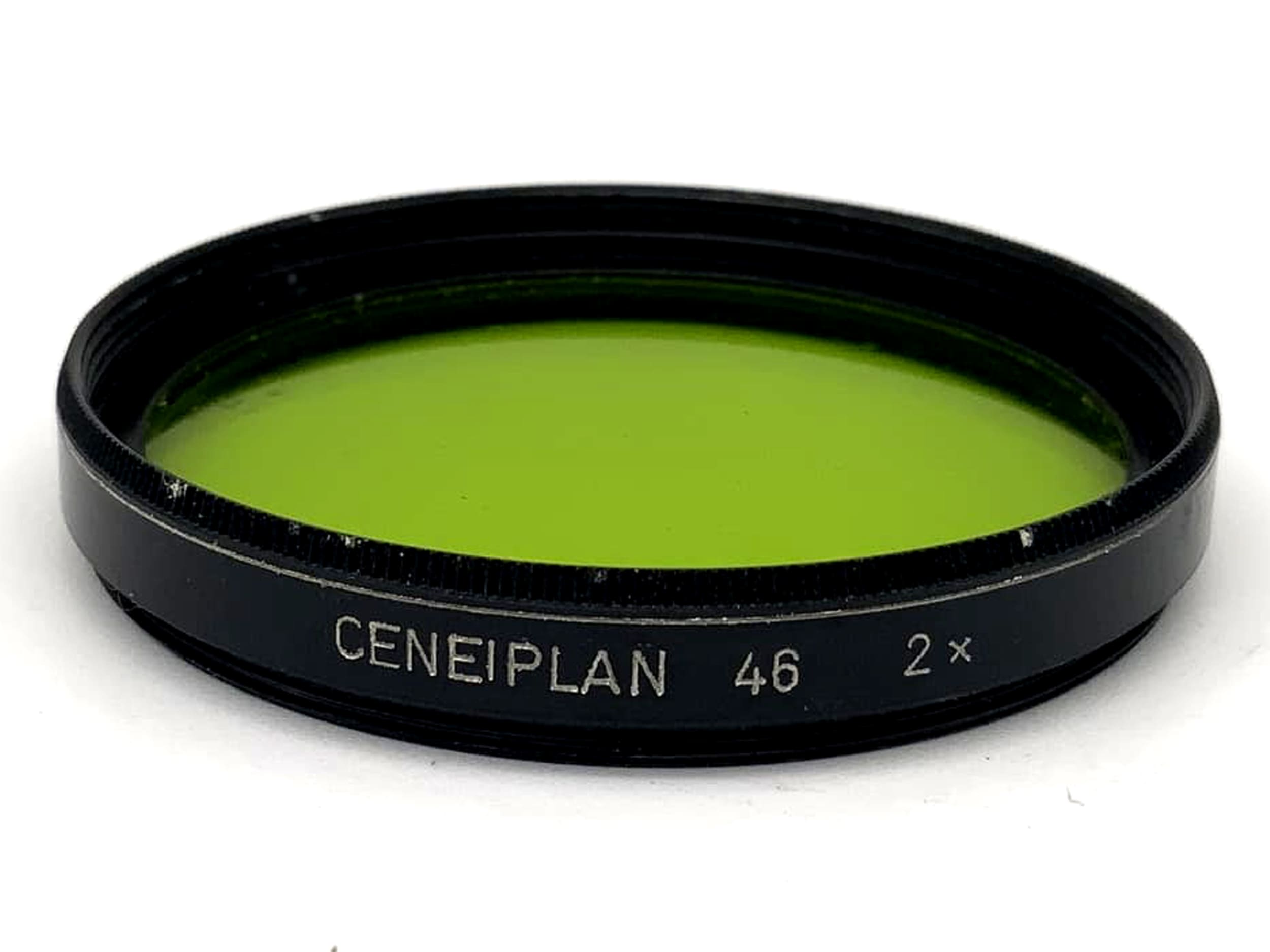 Ceneiplan Farbfilter 2x Grün Green Filter 46mm Kreisförmig Filtergewinde M46