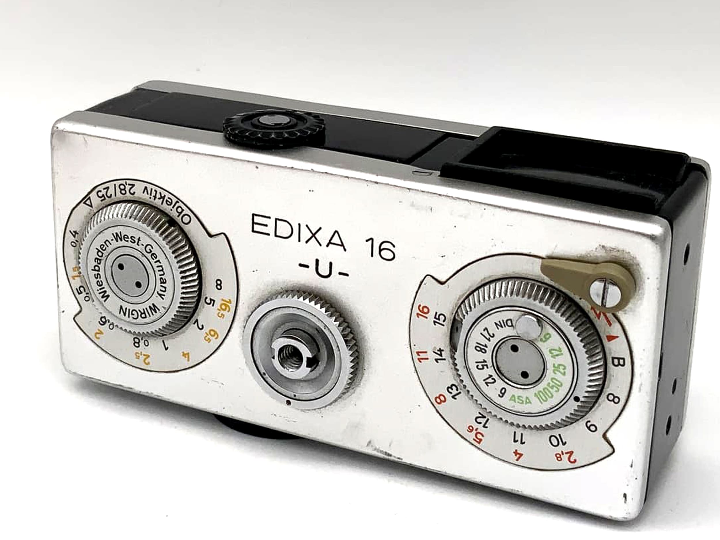 EDIXA 16 U Miniaturkamera mit 1:2,8 25mm Kleinstbildkamera Spy Cam Analogkamera