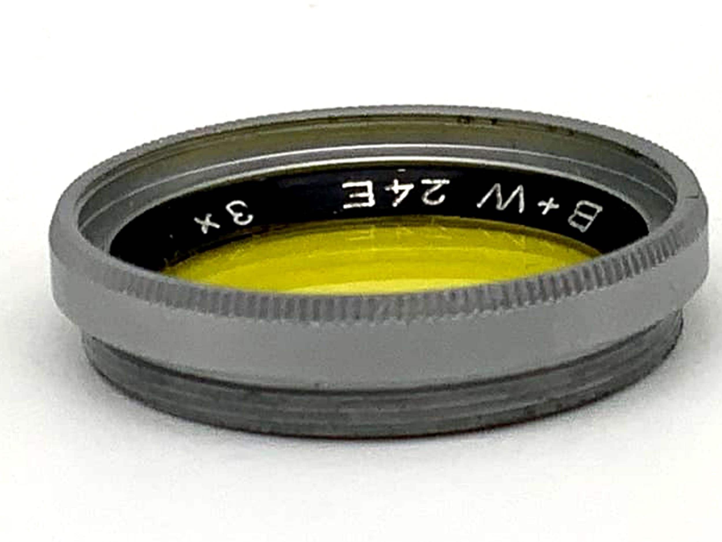 B+W Farbfilter 24E 3x Gelb Yellow Filter 24mm Kreisförmig Filtergewinde M24
