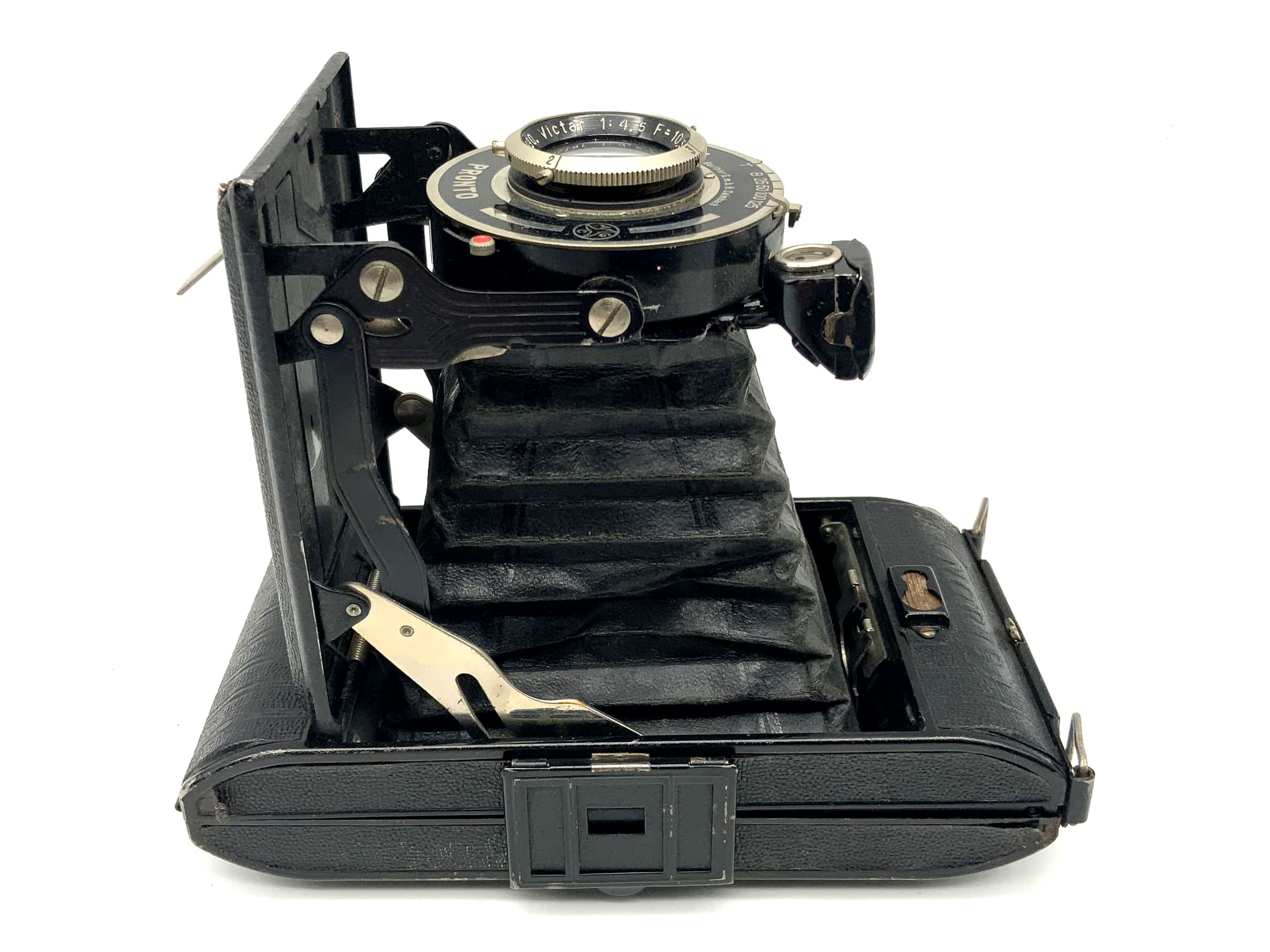 Noris Klappkamera mit Victar 1:4.5 F=10,5cm Ludwig Dresden Pronto