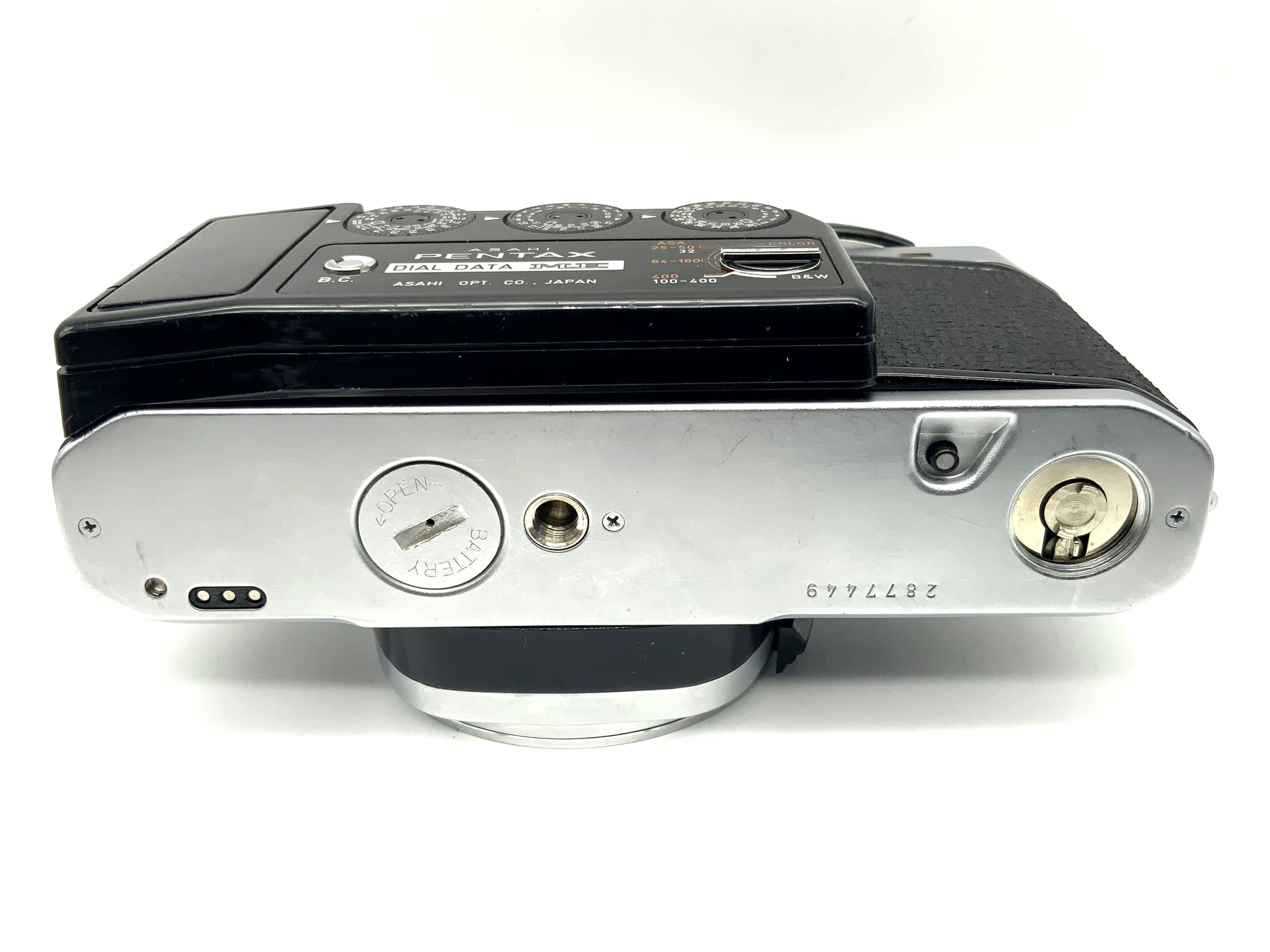 Asahi Pentax ME super 35mm SLR analog mit Databack (Dial Data ME) (Pentax K)