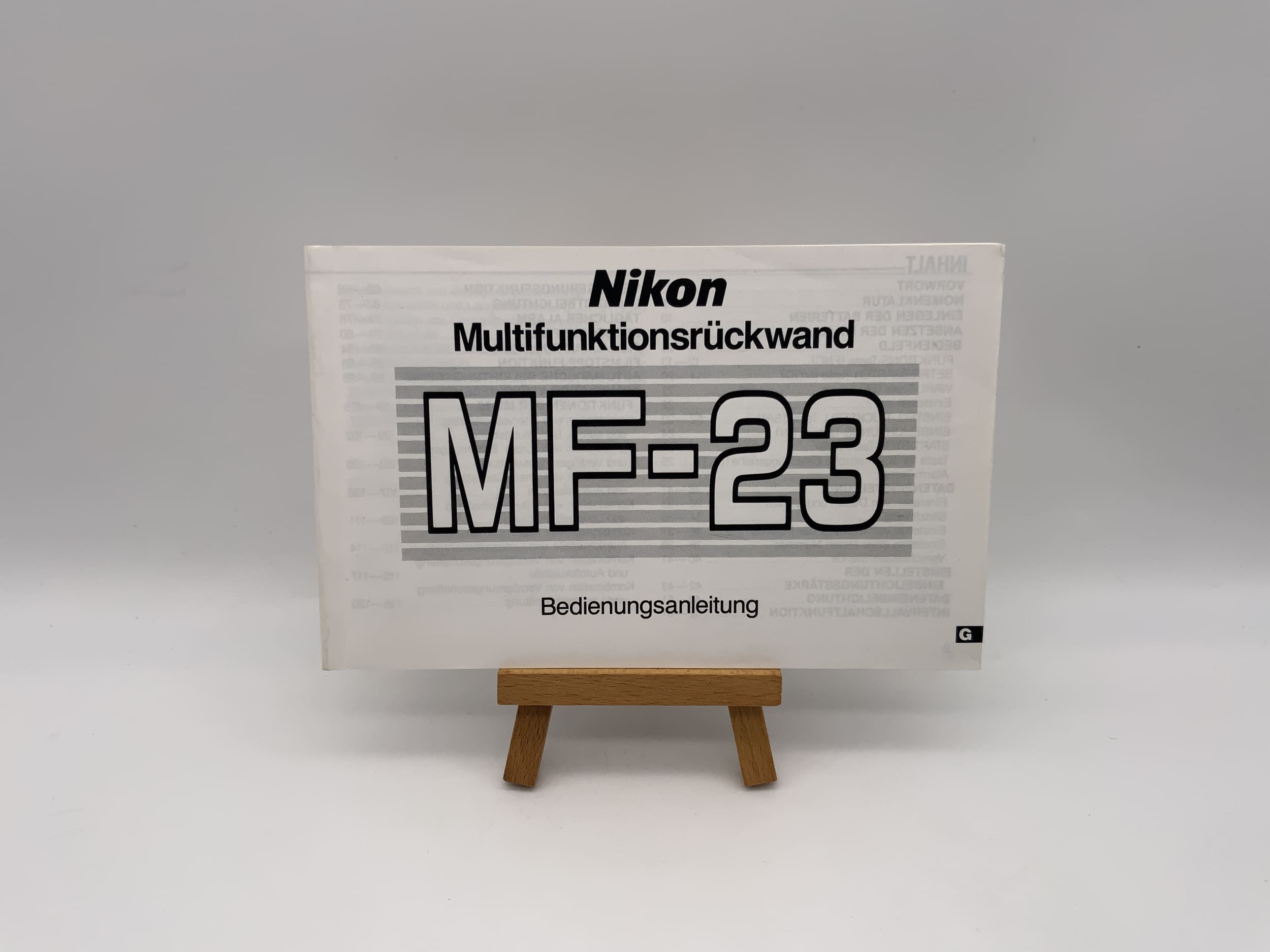 Nikon MF-23 Multifunktionsrückwand Bedienungsanleitung Deutsch
