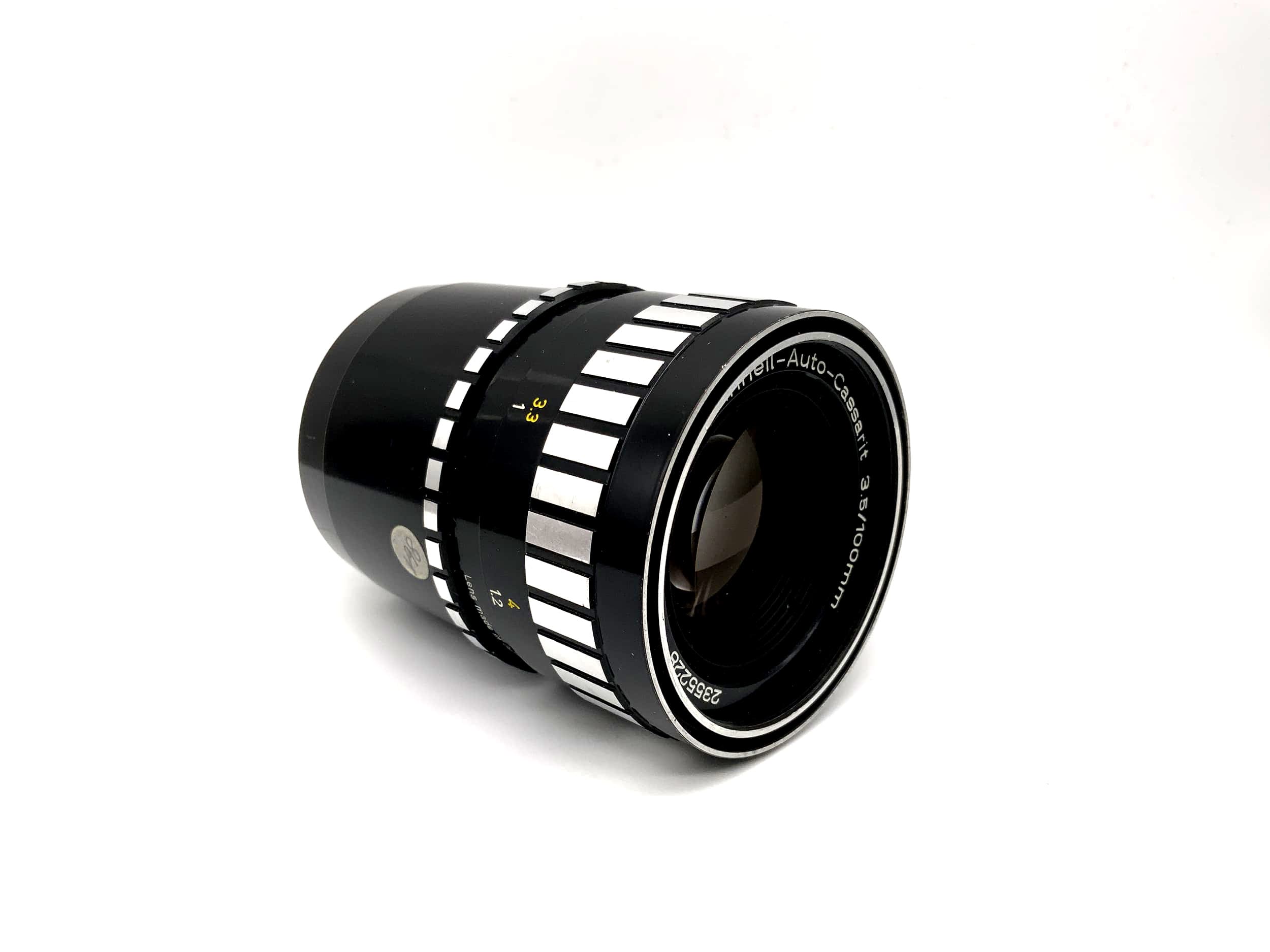 Steinheil München 100mm 1:3.5 Objektiv Auto Cassarit Zebra Kamera Lens (Exa)