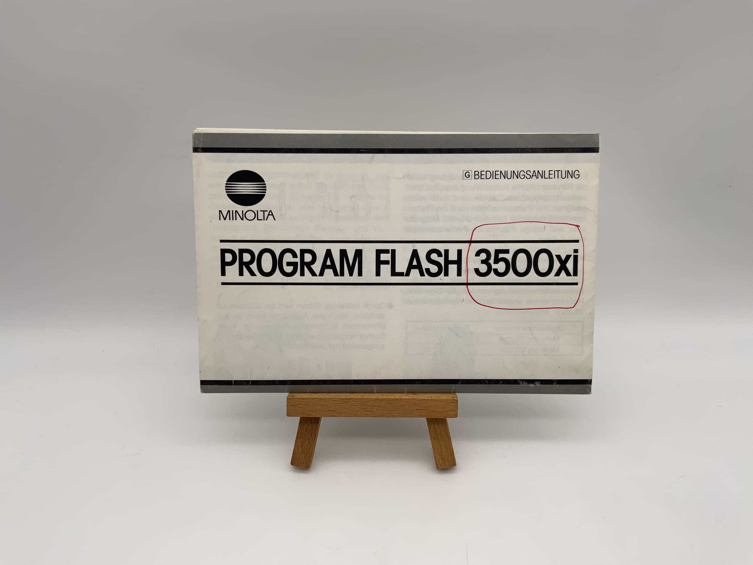 Minolta Program Flash 3500xi Bedienungsanleitung Deutsch