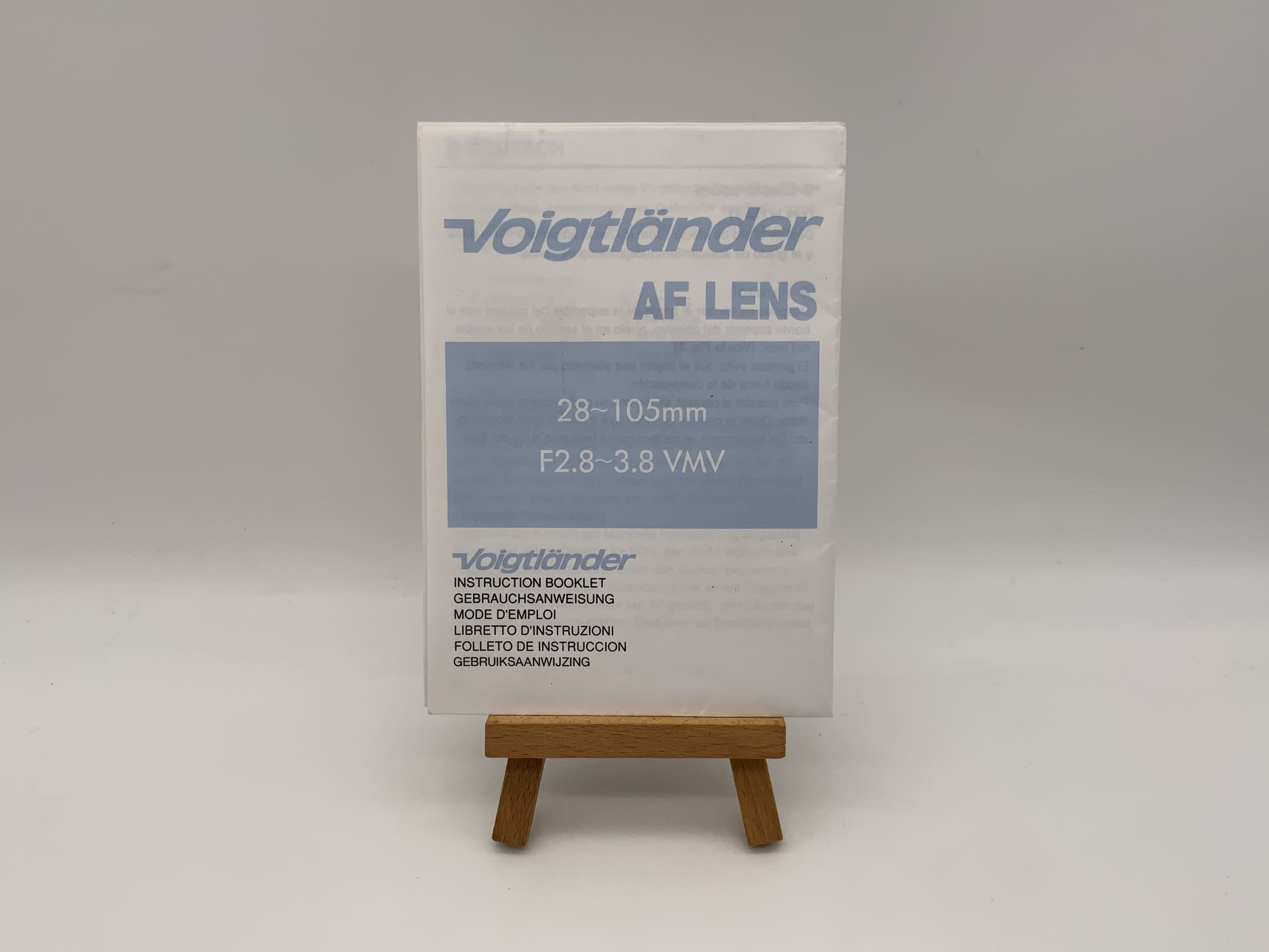 Voigtländer AF Lens 28-105mm F2.8-3.8 VMV Bedienungsanleitung Deutsch
