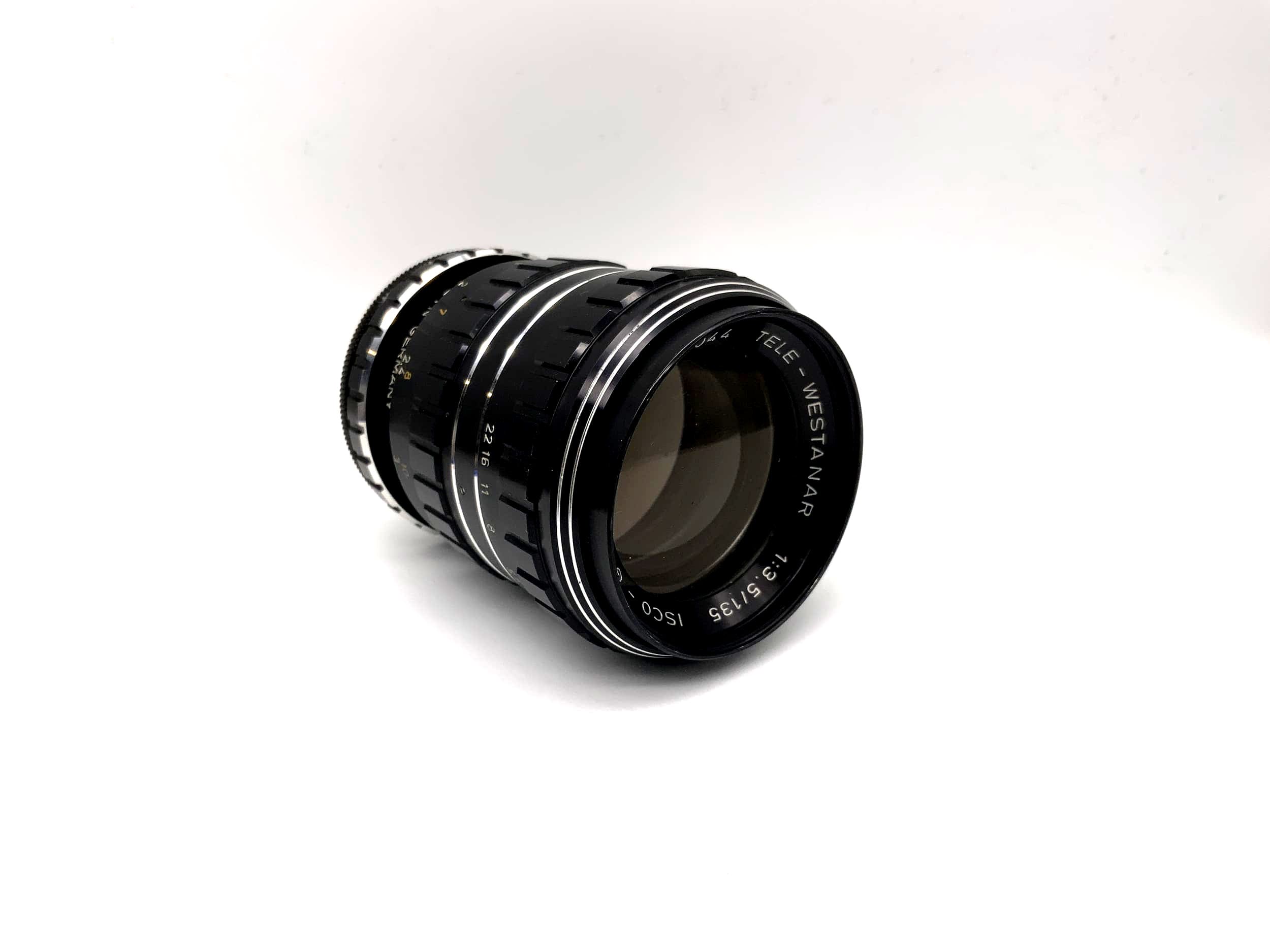 Isco Göttingen 135mm 1:3.5 Objektiv Tele-Westanar Kamera Lens 15 Blades (M42)