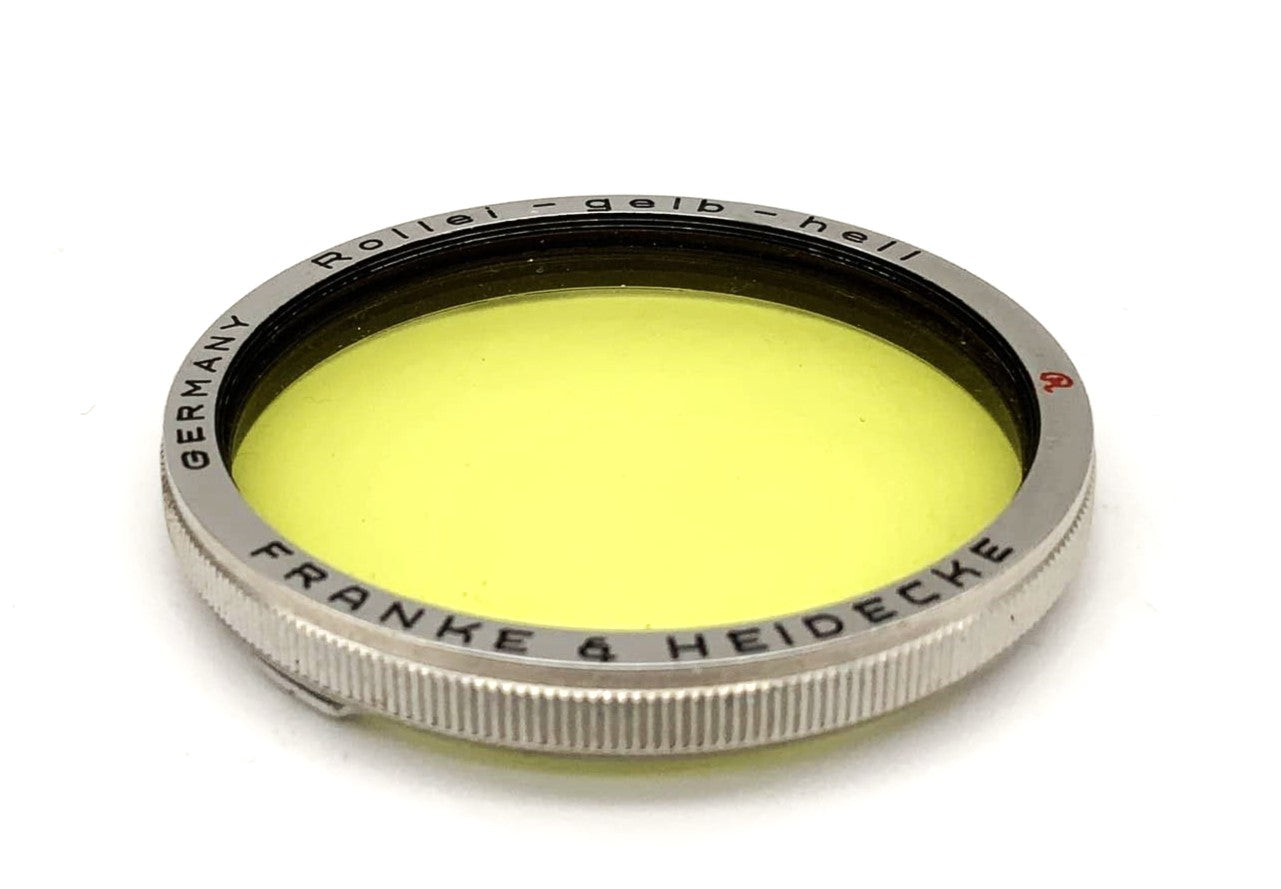 Rollei Farbfilter Gelb hell light Yellow für Rolleiflex RIII Filter Bajonett III