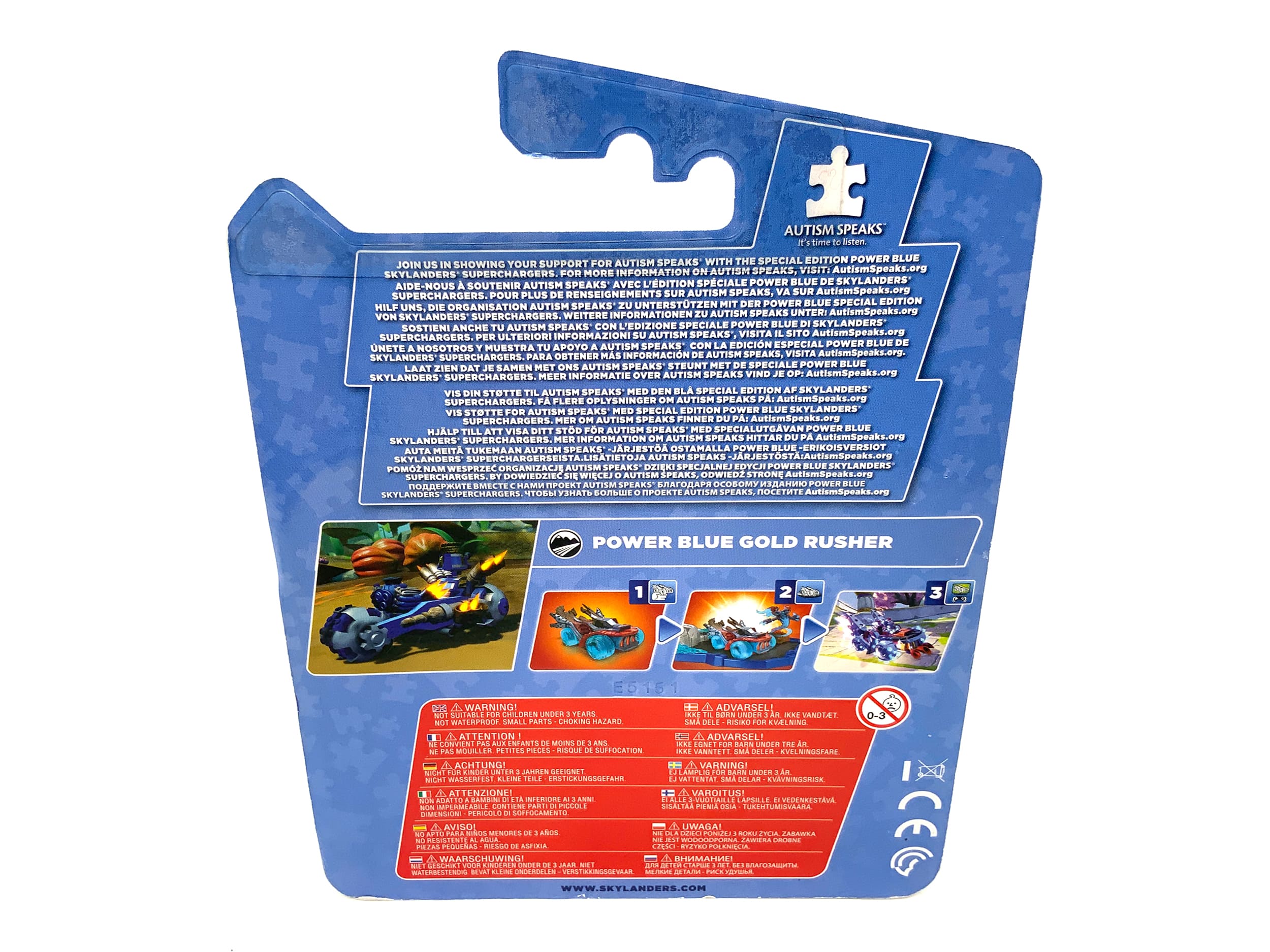 Skylanders Superchargers Figur Power Blue Gold Rusher in OVP