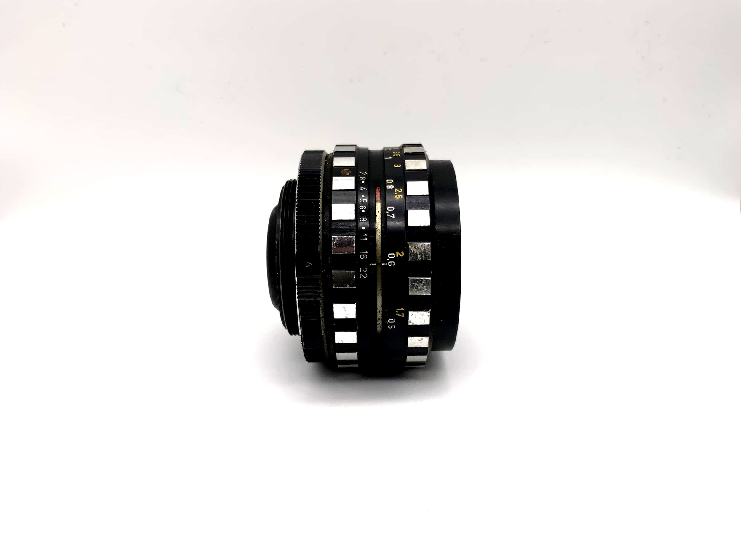 A.Schacht Ulm 35mm 1:2.8 Objektiv Zebra 35R S-Travegon Kamera Lens (M42)