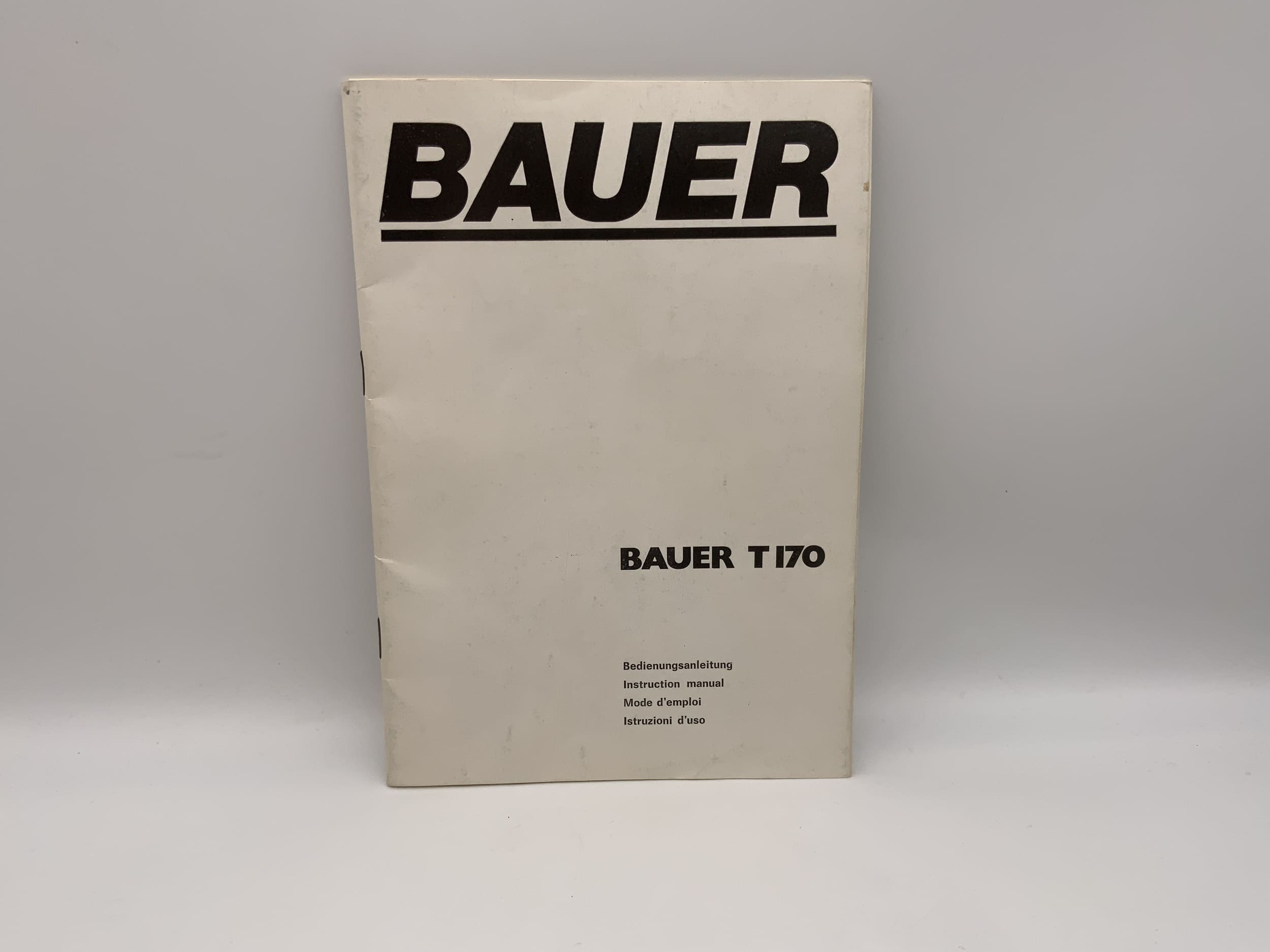 Bauer T 170 Bedienungsanleitung Deutsch