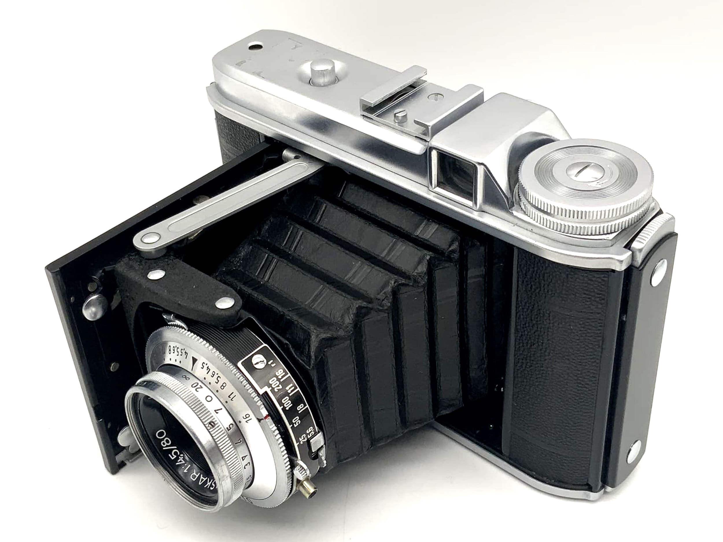Voigtländer Perkeo I Klappkamera mit Vaskar 1:4.5/80 Pronto