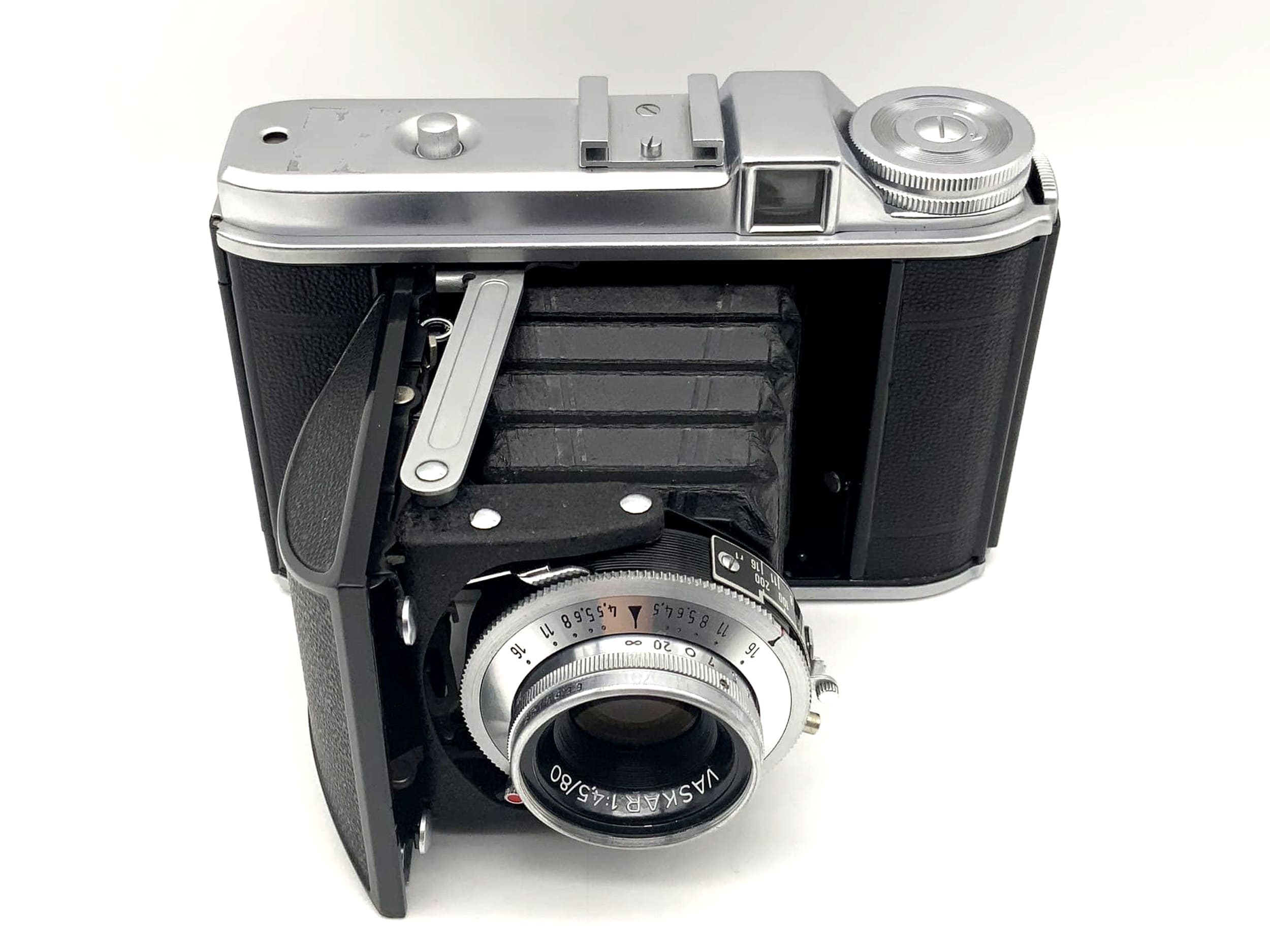 Voigtländer Perkeo I Klappkamera mit Vaskar 1:4.5/80 Pronto