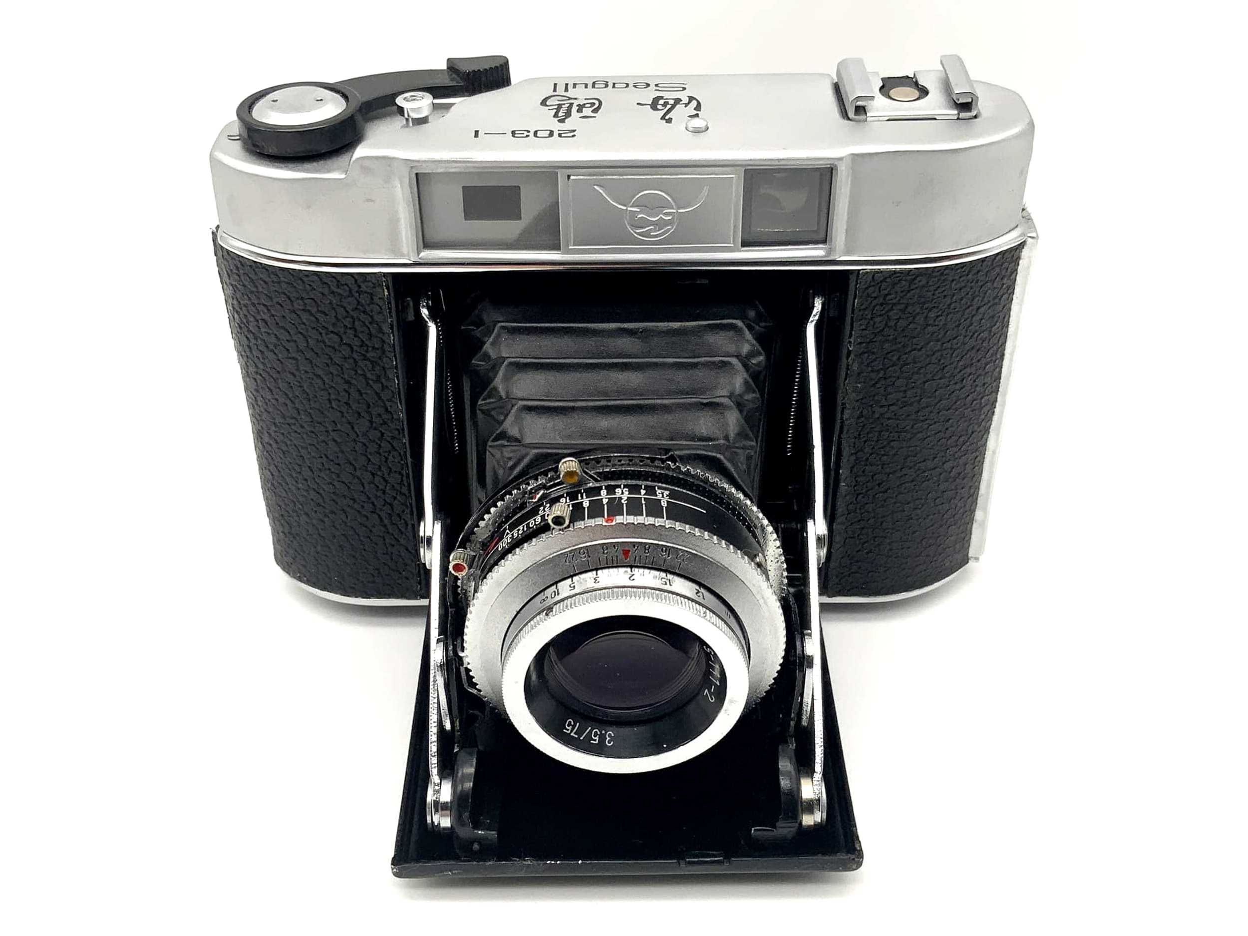 Seagull 203-1 Klappkamera mit S-111-2 3.5/75