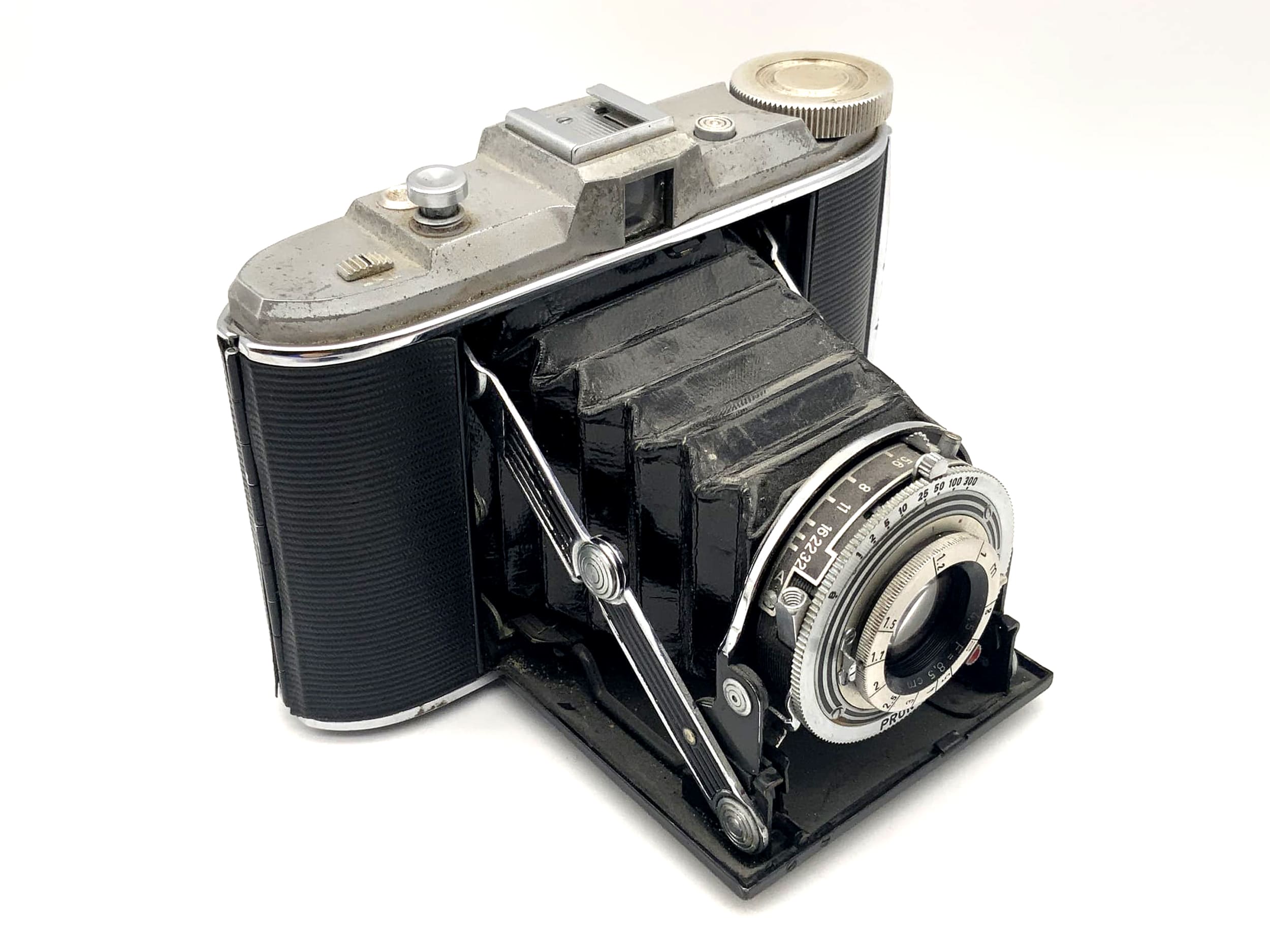 Agfa Isolette Klappkamera mit Apotar 1:4.5 F=8.5cm Prontor-S